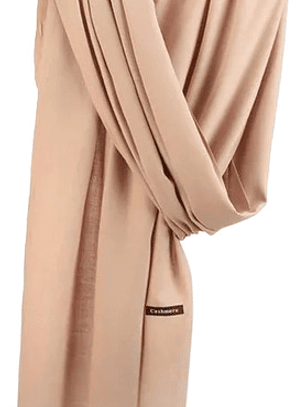 Bufandas De Cachemira Pashmina Suave Larga 176x61cm Crema