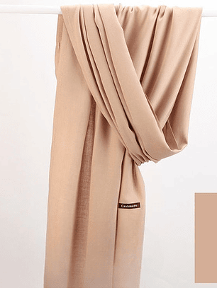 Bufandas De Cachemira Pashmina Suave Larga 176x61cm Crema