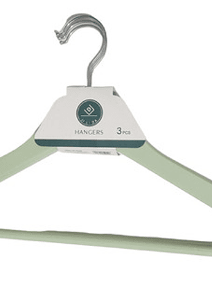 3 Ganchos Colgadores Perchas De Ropa  Verde