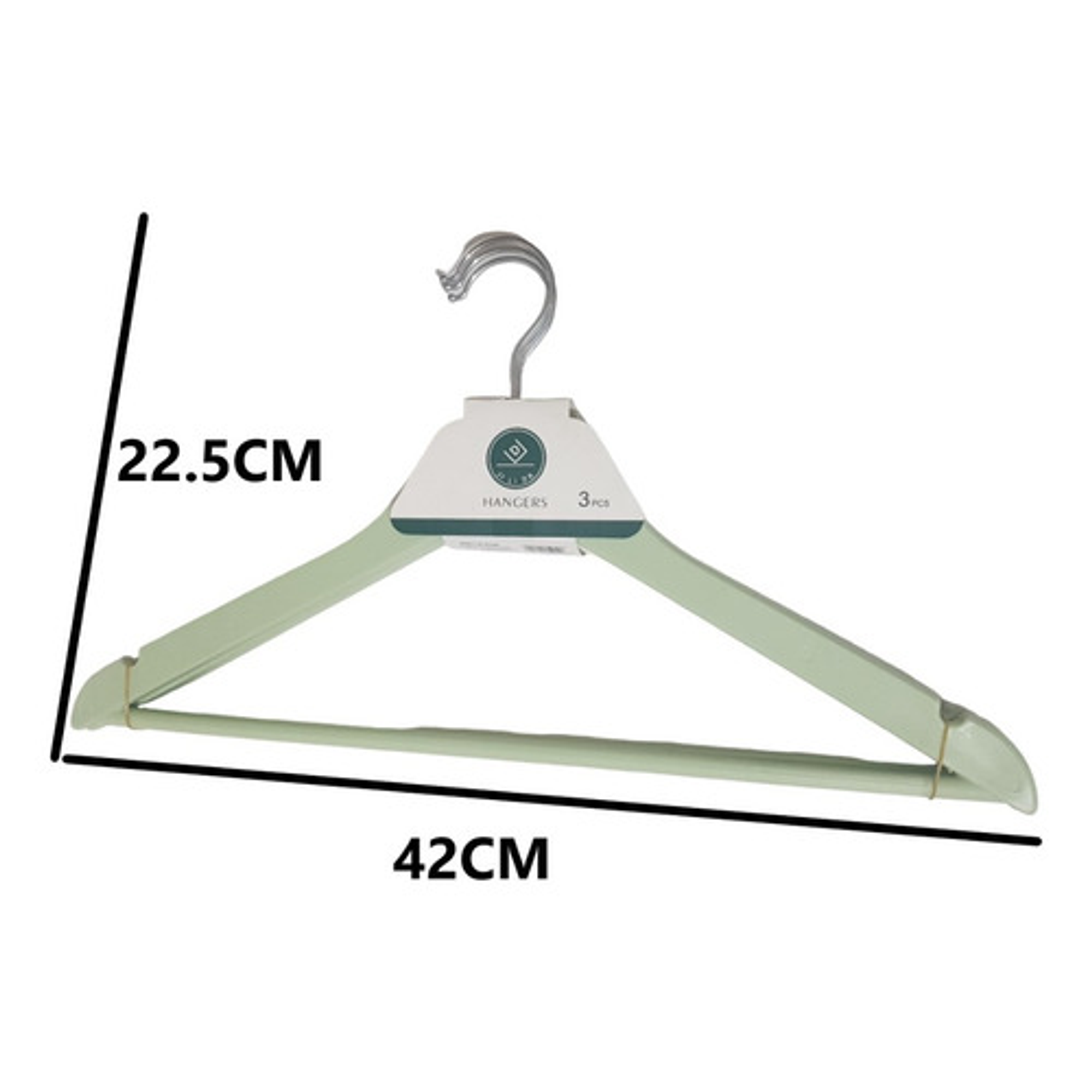 3 Ganchos Colgadores Perchas De Ropa  Verde 4