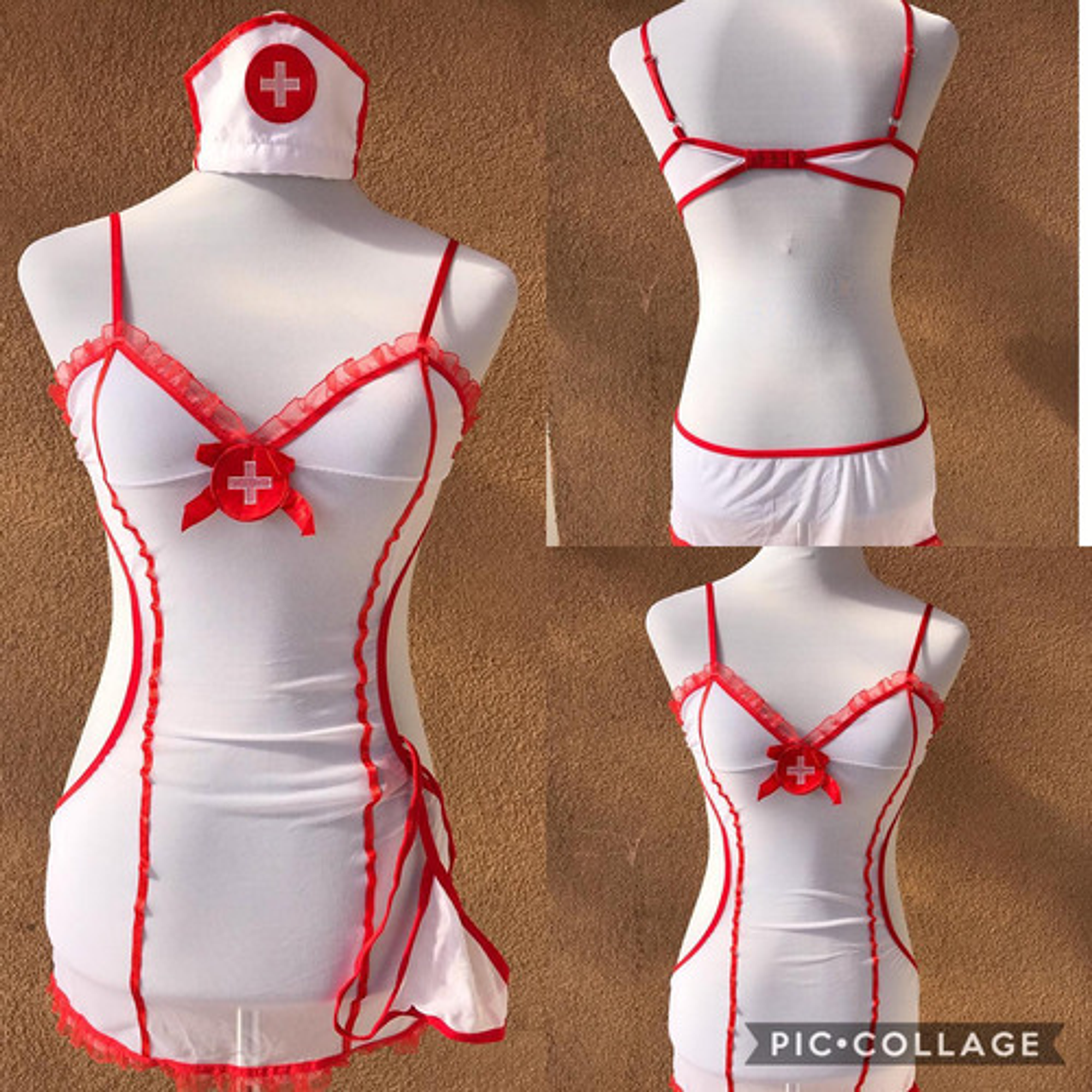 Sexy Disfraz De Enfermera Con Ropa Interior Y Falda 3