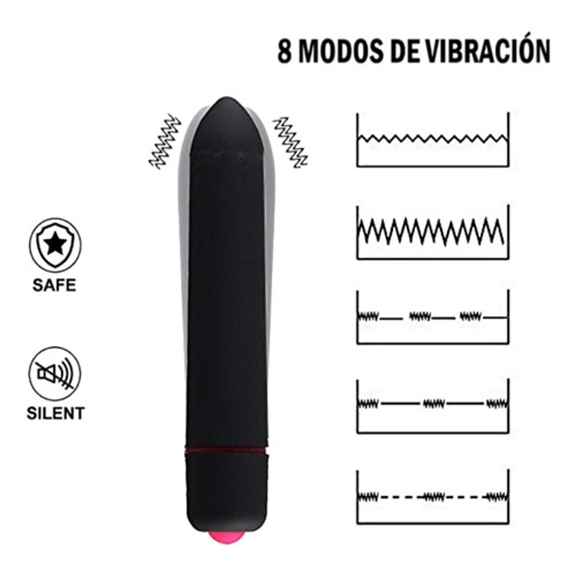 Vibrador De 8 Velocidades  Consolador De Silicona  9