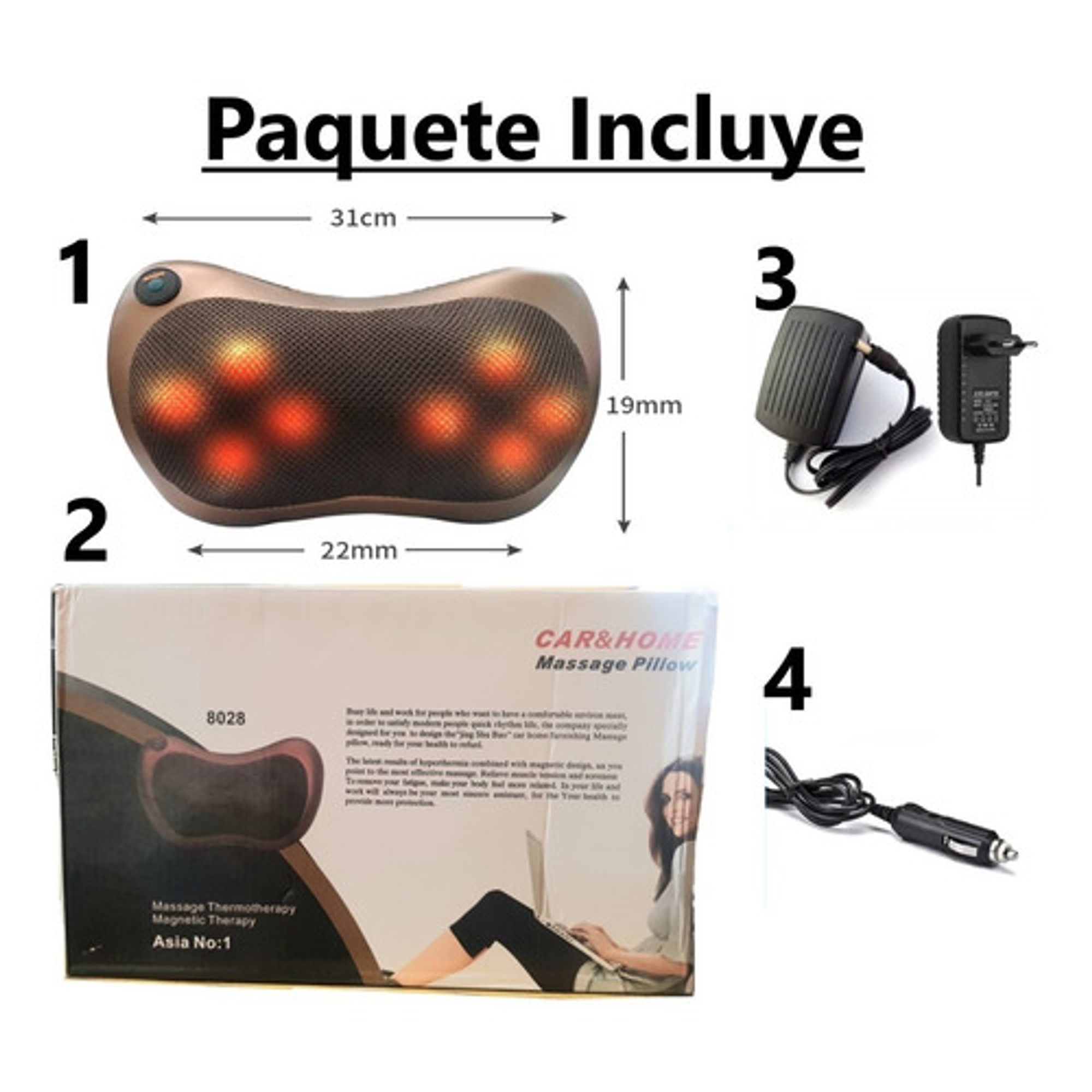 Almohada Masajeador Cervical Relajante Corporal Termoterapia 3