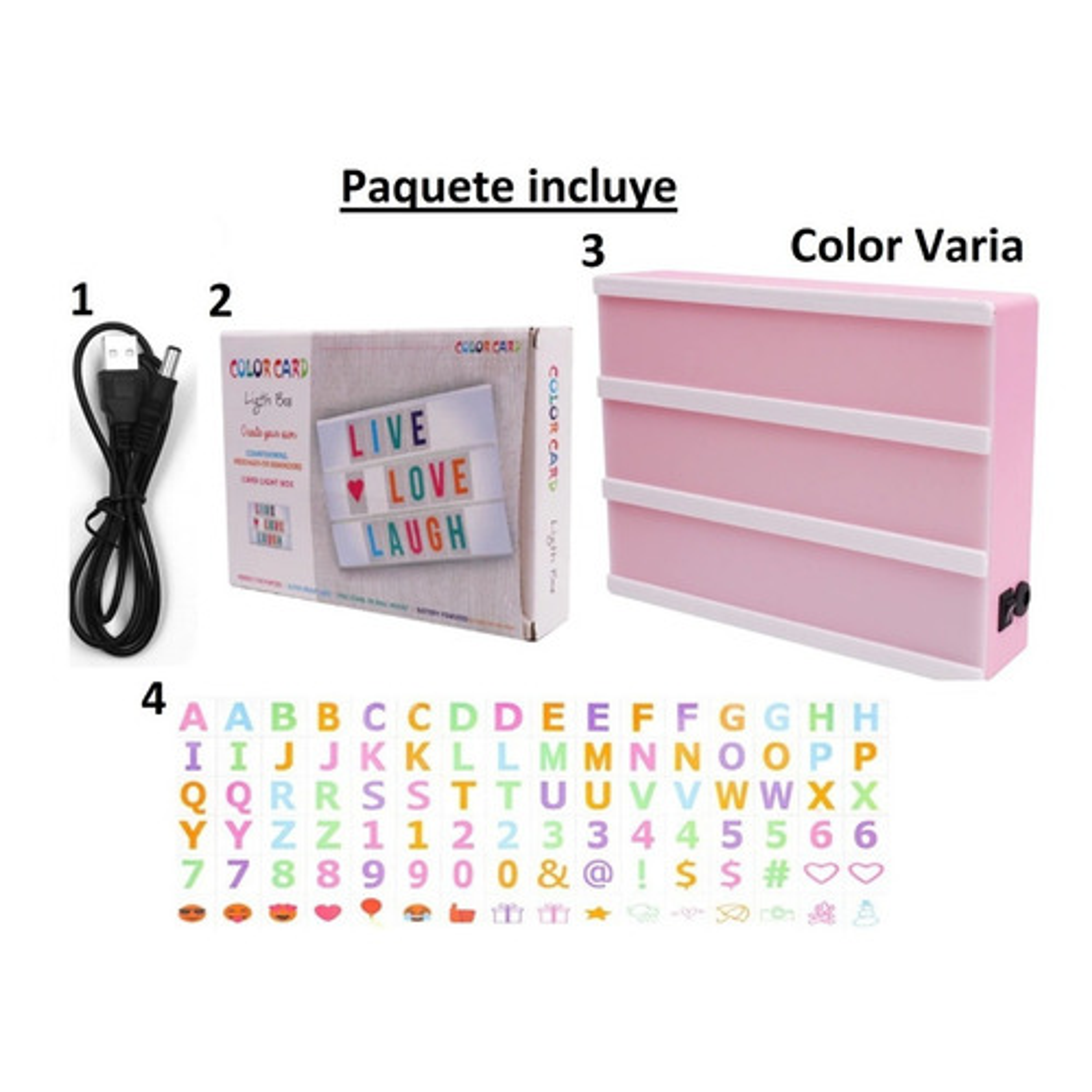 Pizarra Letrero Led Con Letras Cambiables A Colores - Rosado 3