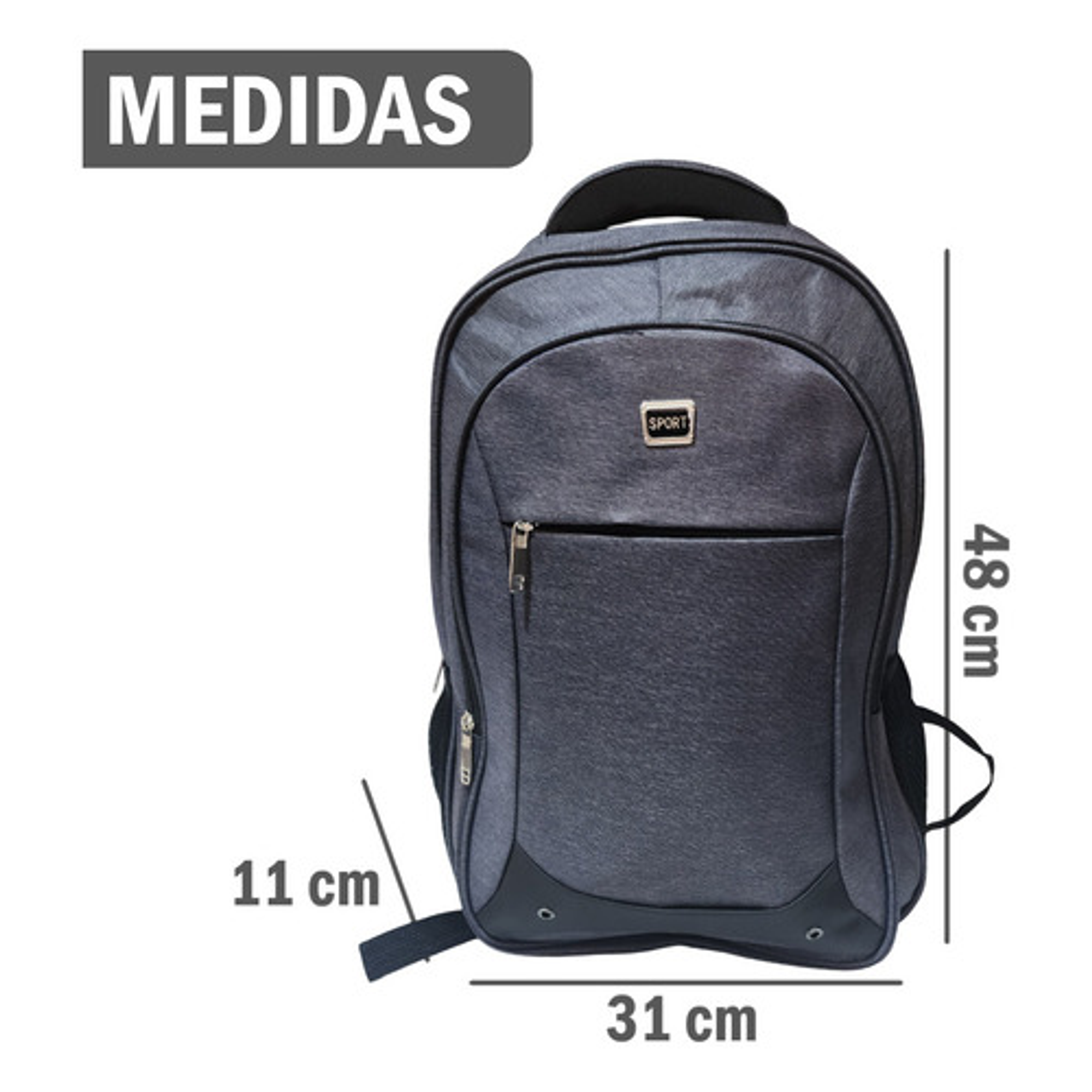 Mochila Grande Casual Con Porta Laptop Y Entrada Usb 17