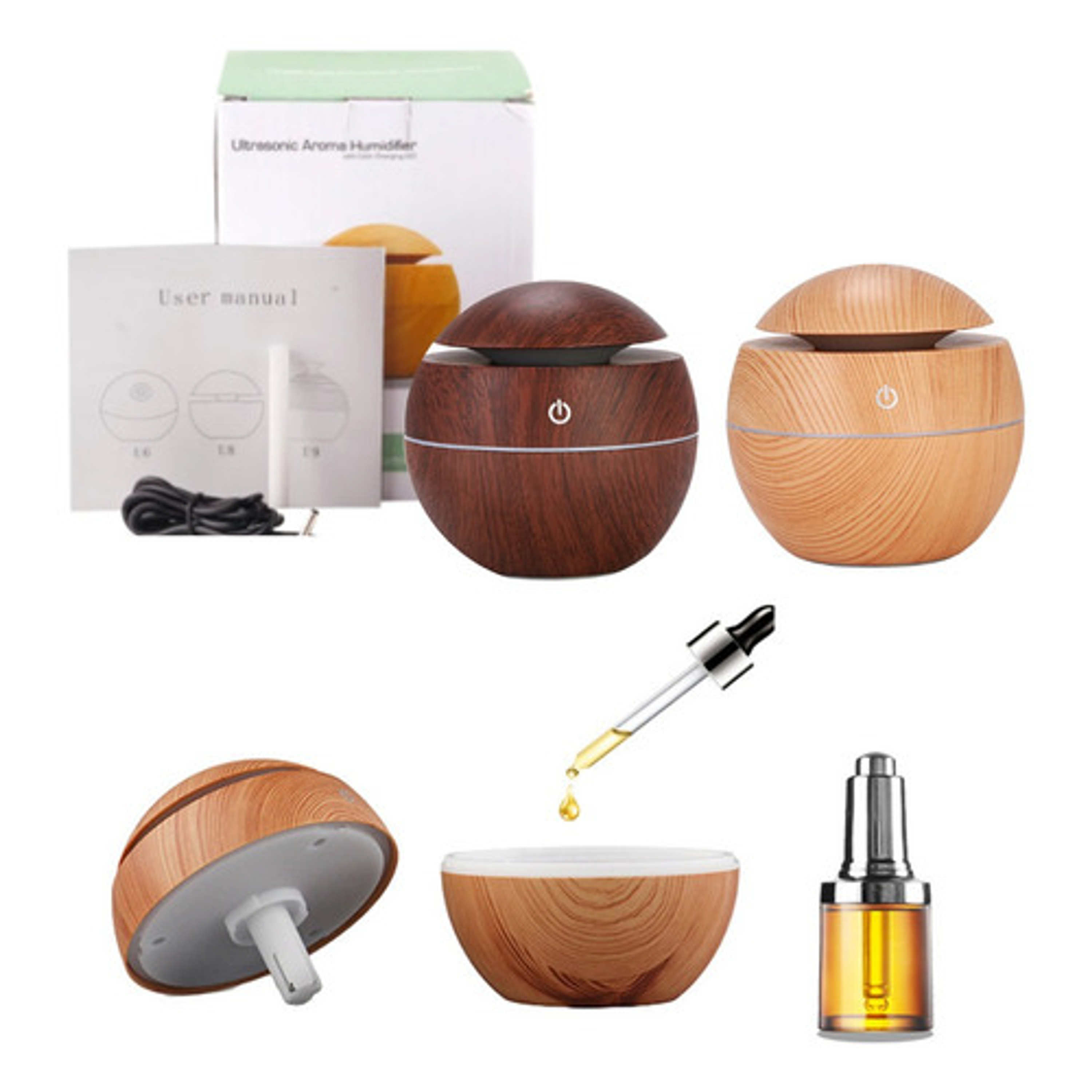 Humidificador Portátil Usb Difusor De Aroma Con Luces Led 8