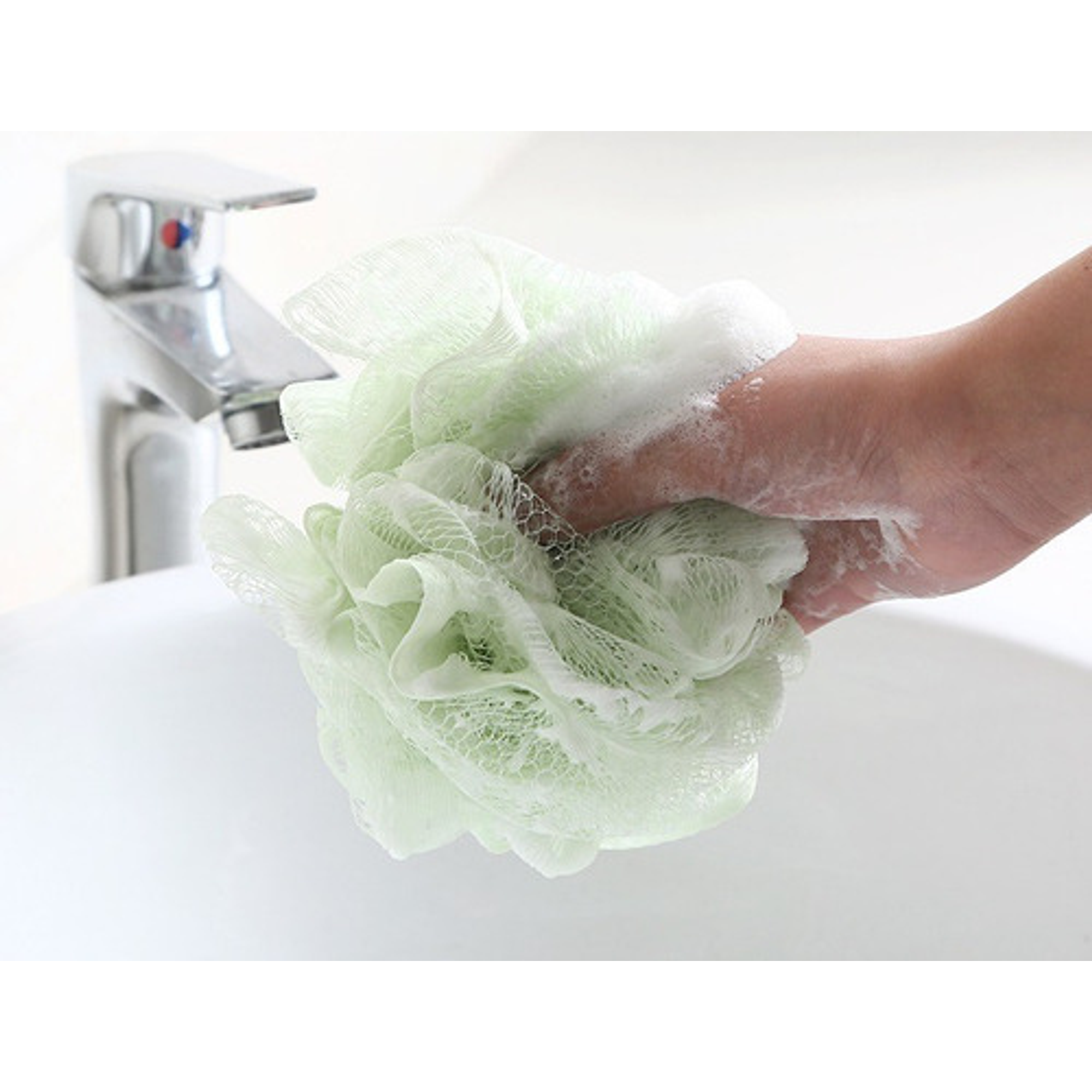 10 Esponjas De Ducha Para Baño, Esponja Exfoliante De Malla 3