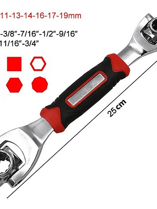 Llave 48 En 1 Con Cabezal Giratorio 360 Grados