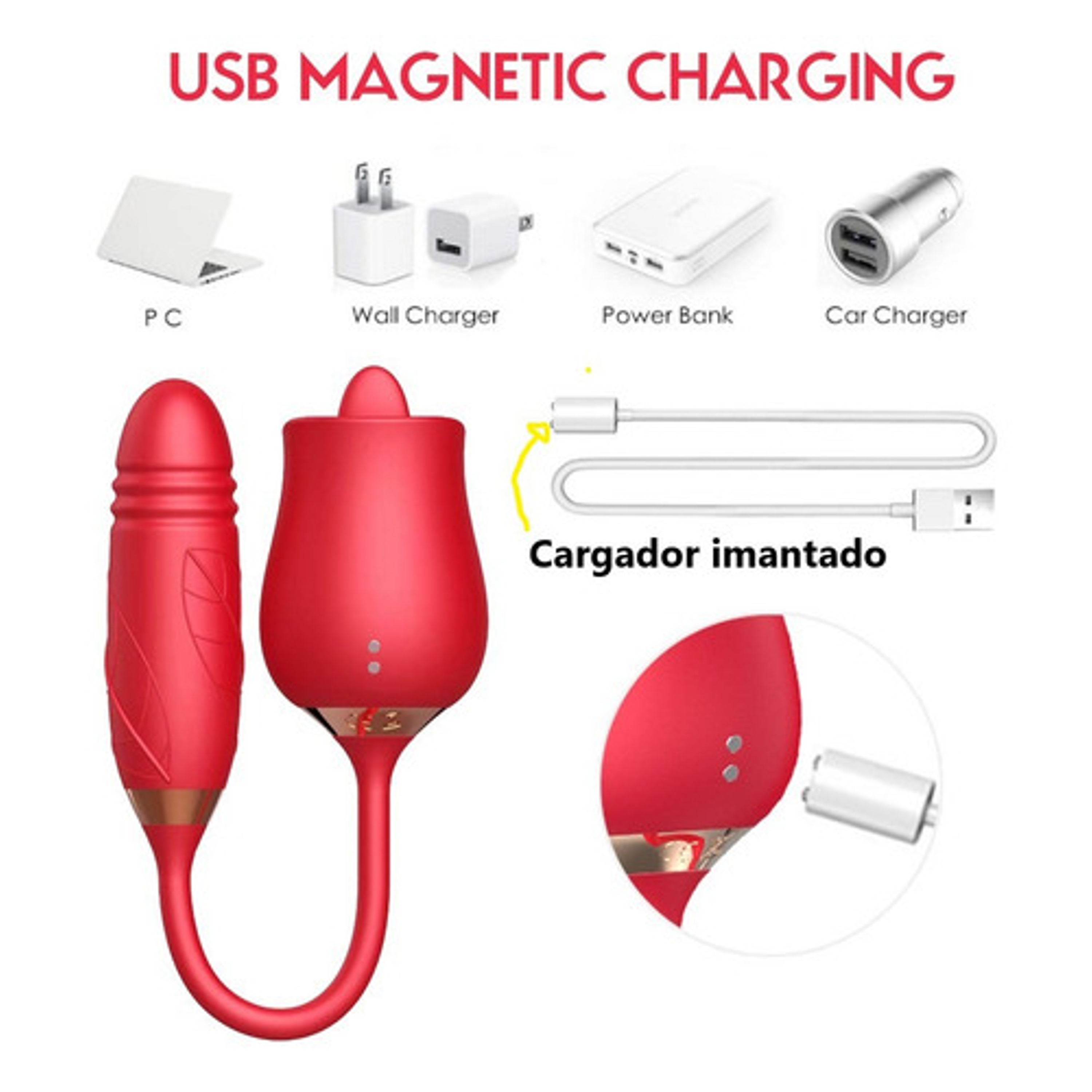 Potente Vibrador Doble Sube Baja Y Simula A La Lengua 4