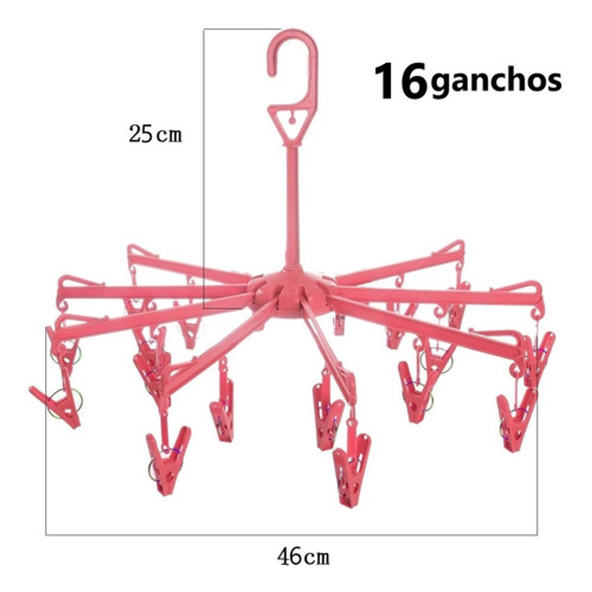 Colgador Perchero De Ropa Con 16 Ganchos 10