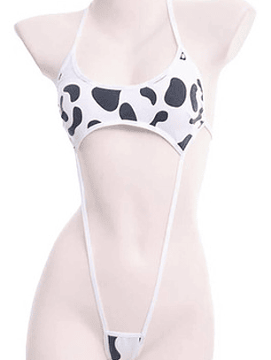 Sexy Lenceria De Blanco Y Negro Con Ropa Interior