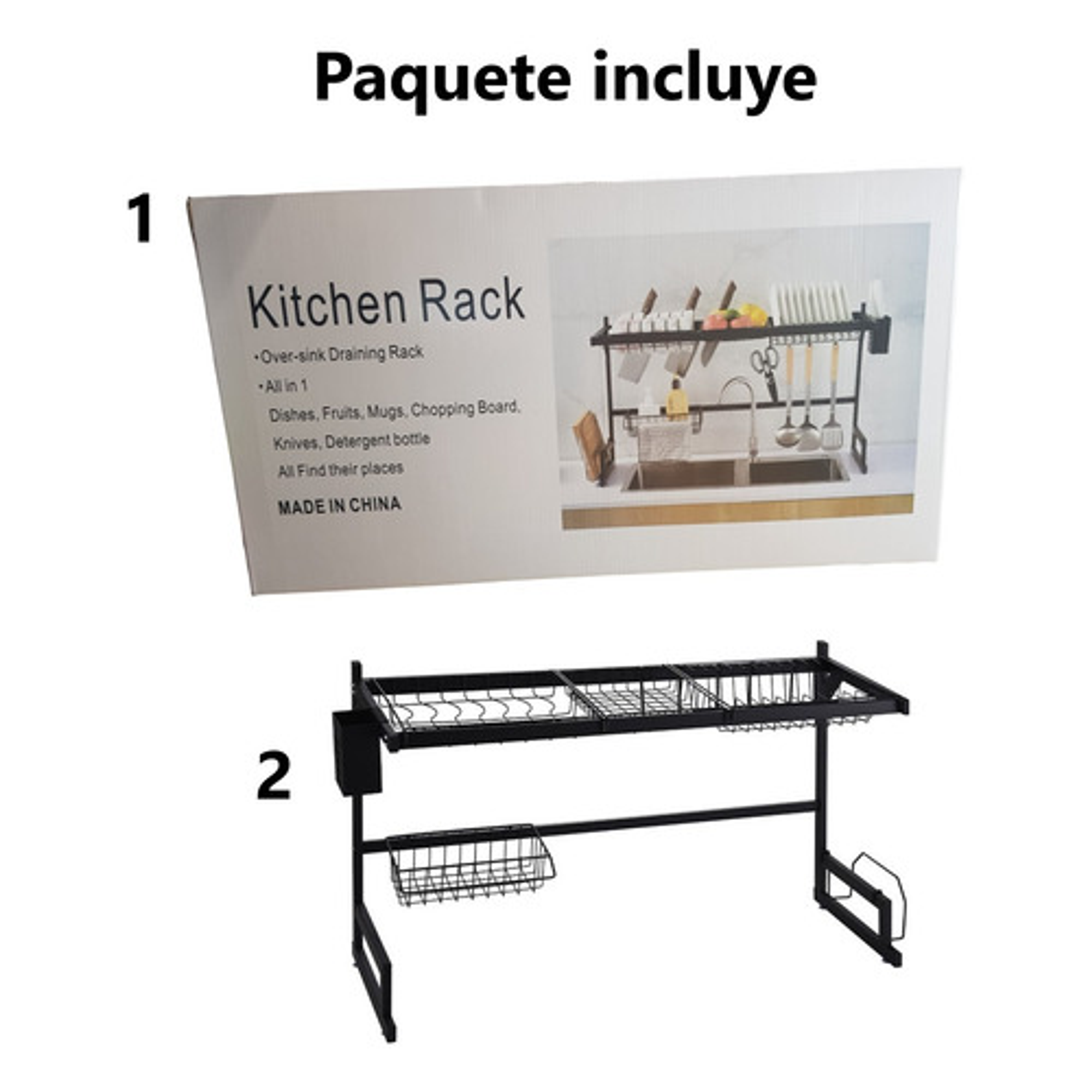 Rack Escurridor De Vajilla Sobre Fregadero Estante De 85cm 3