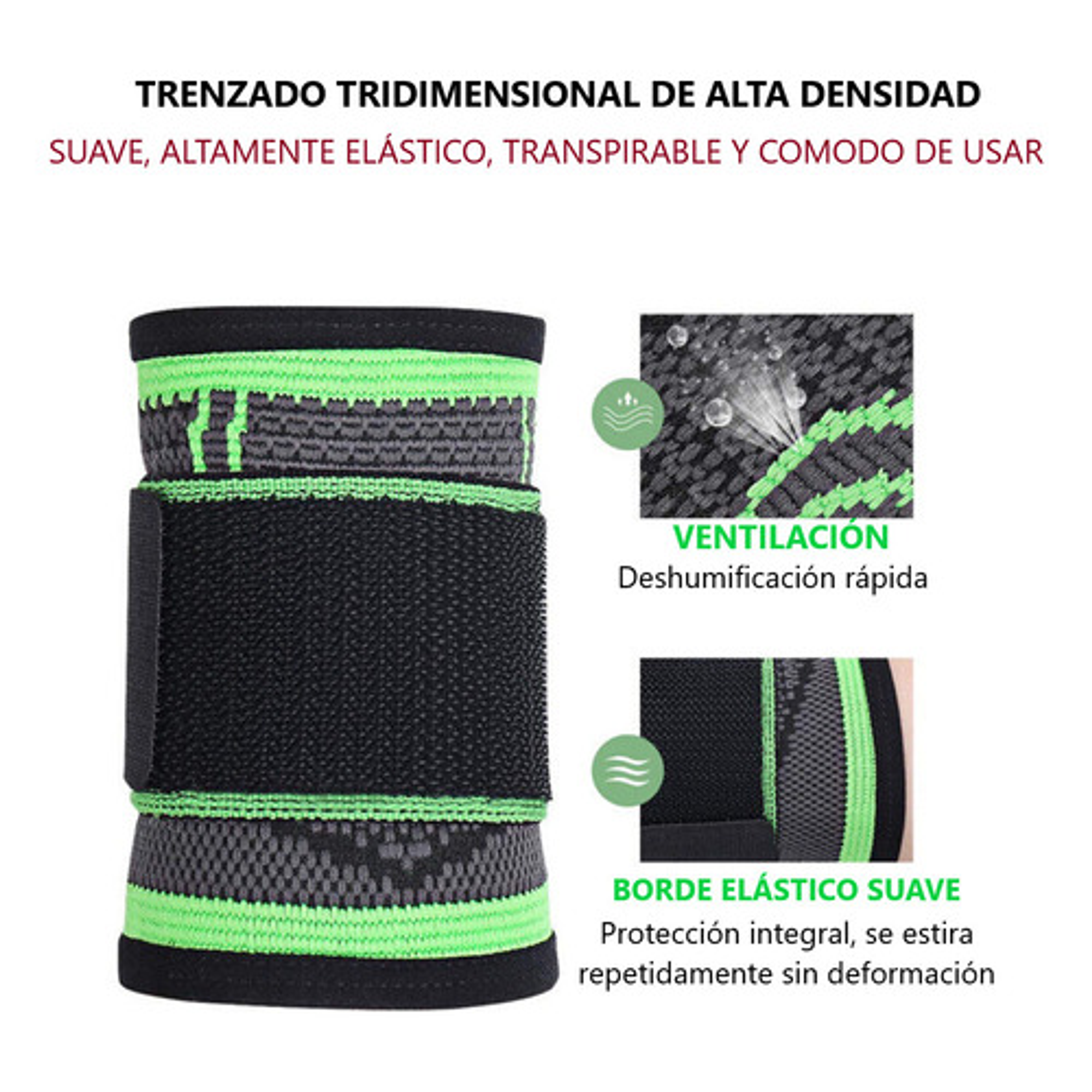 Muñequera Extra Compresión Regulable Para Deporte 7