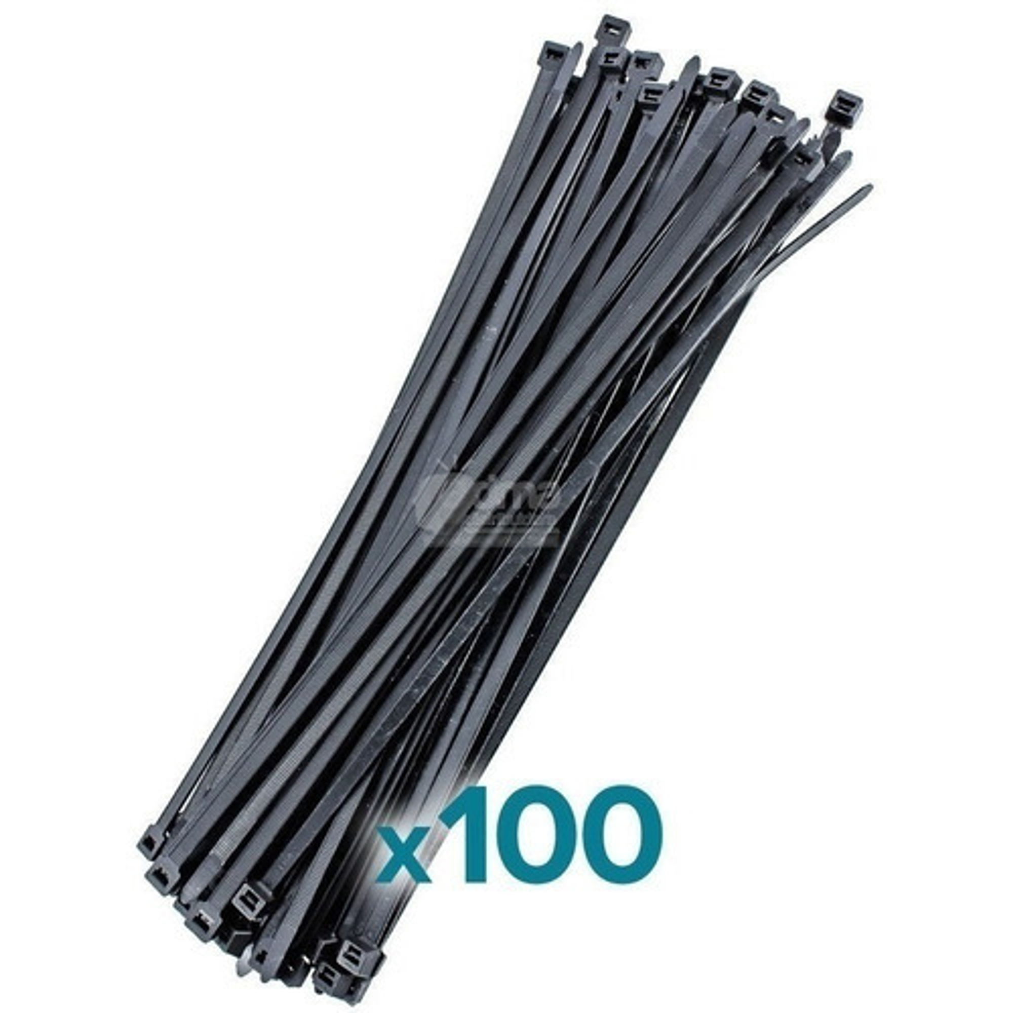 Precintos Bolsa X100 2,5 X 200mm Plastico Negros Color Negro 2