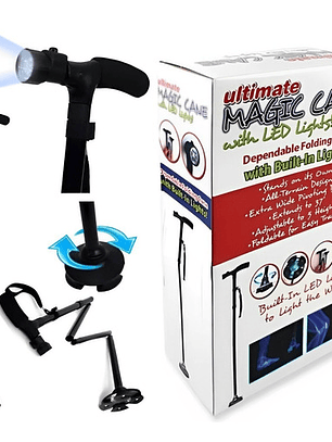 Bastón Plegable Mágico Ortopédico Con Luz Led Y Regulable
