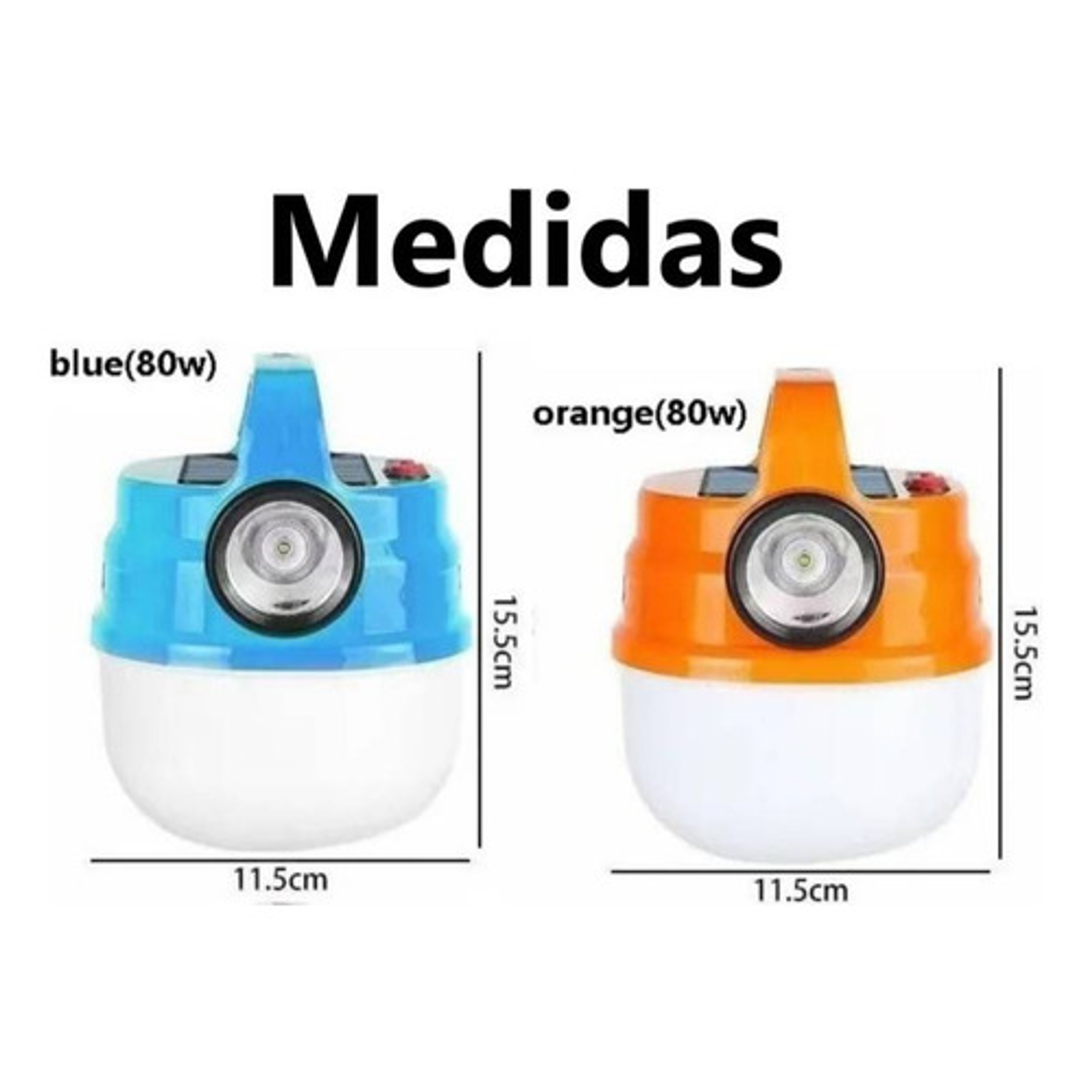 Linterna 80w Recargable Con Panel Solar Portatil  2