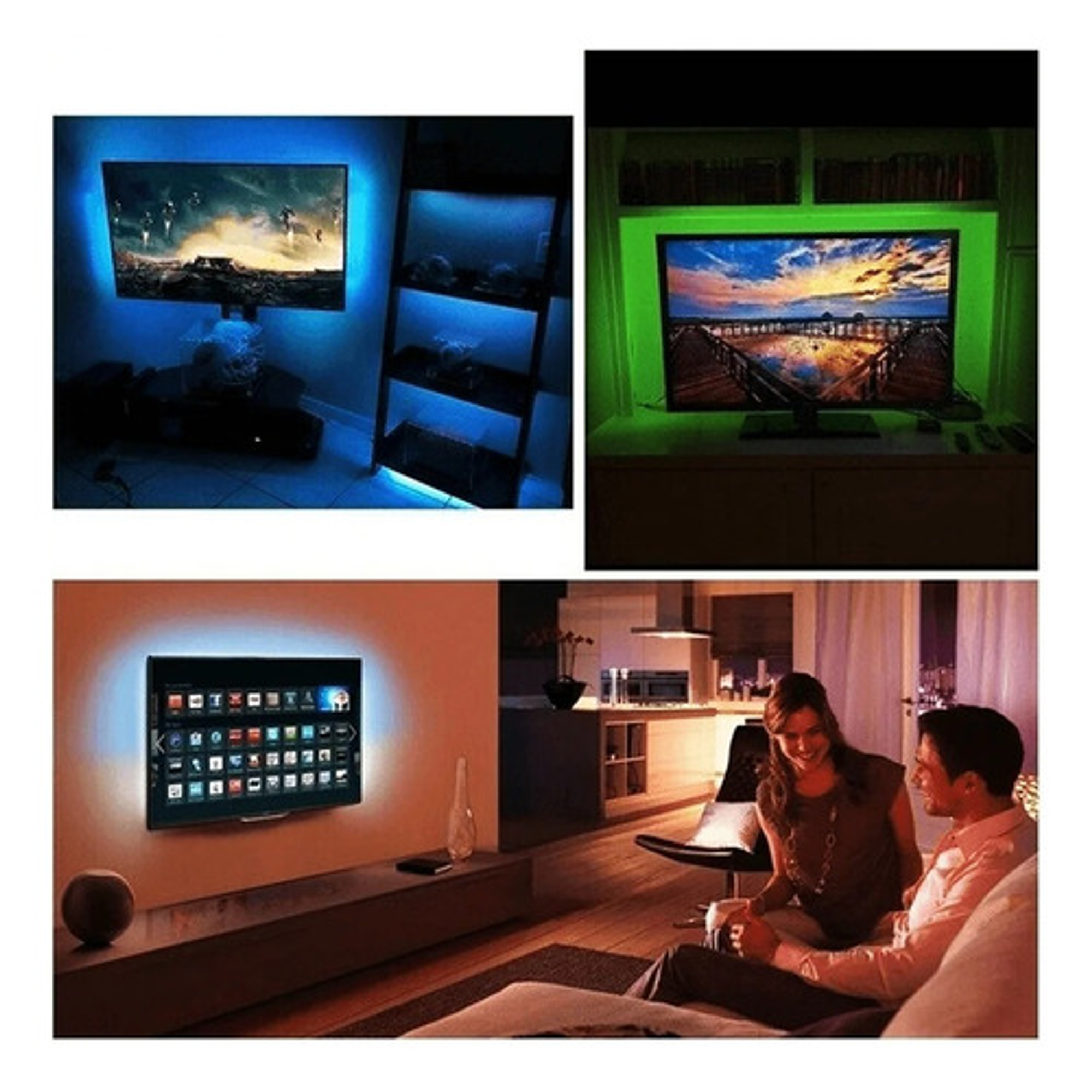 Cinta Tira Tipo Led Usb 5 Metros Rgb Y Control Remoto 4