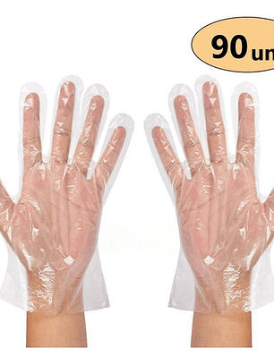 Kit 90 Guantes Transparentes Para Cocina Y Limpieza