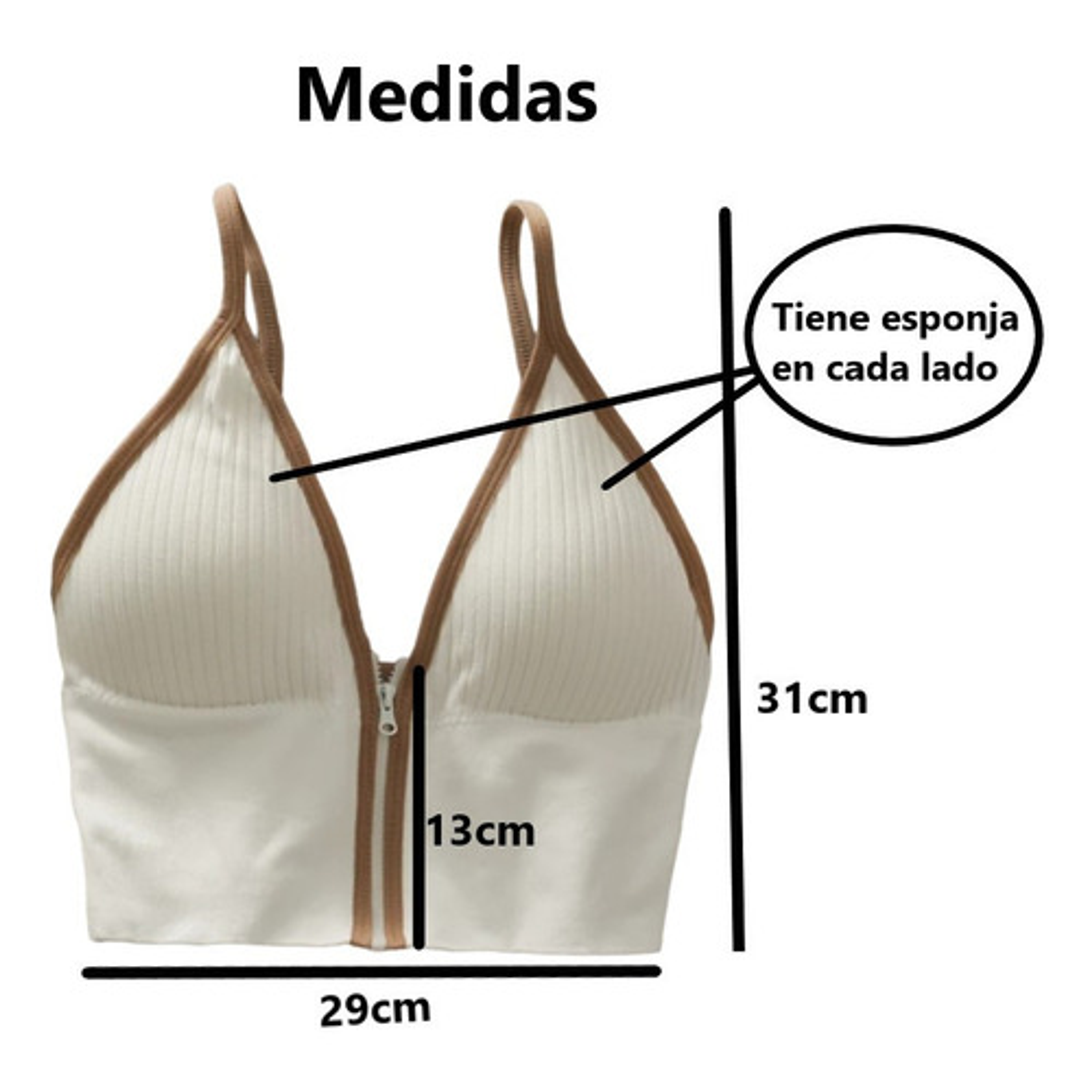 Sosten Tipo Chaleco Con Cierre De Tela Elástica 4