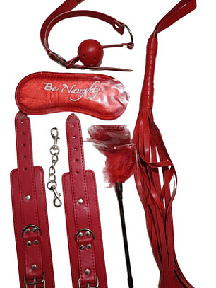 Kit De Juguetes Bdsm Para Parejas Color Rojo 