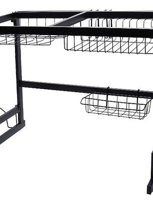 Secaplatos Drenaje Cocina Fregadero Almacenamiento Rondon Color Negro