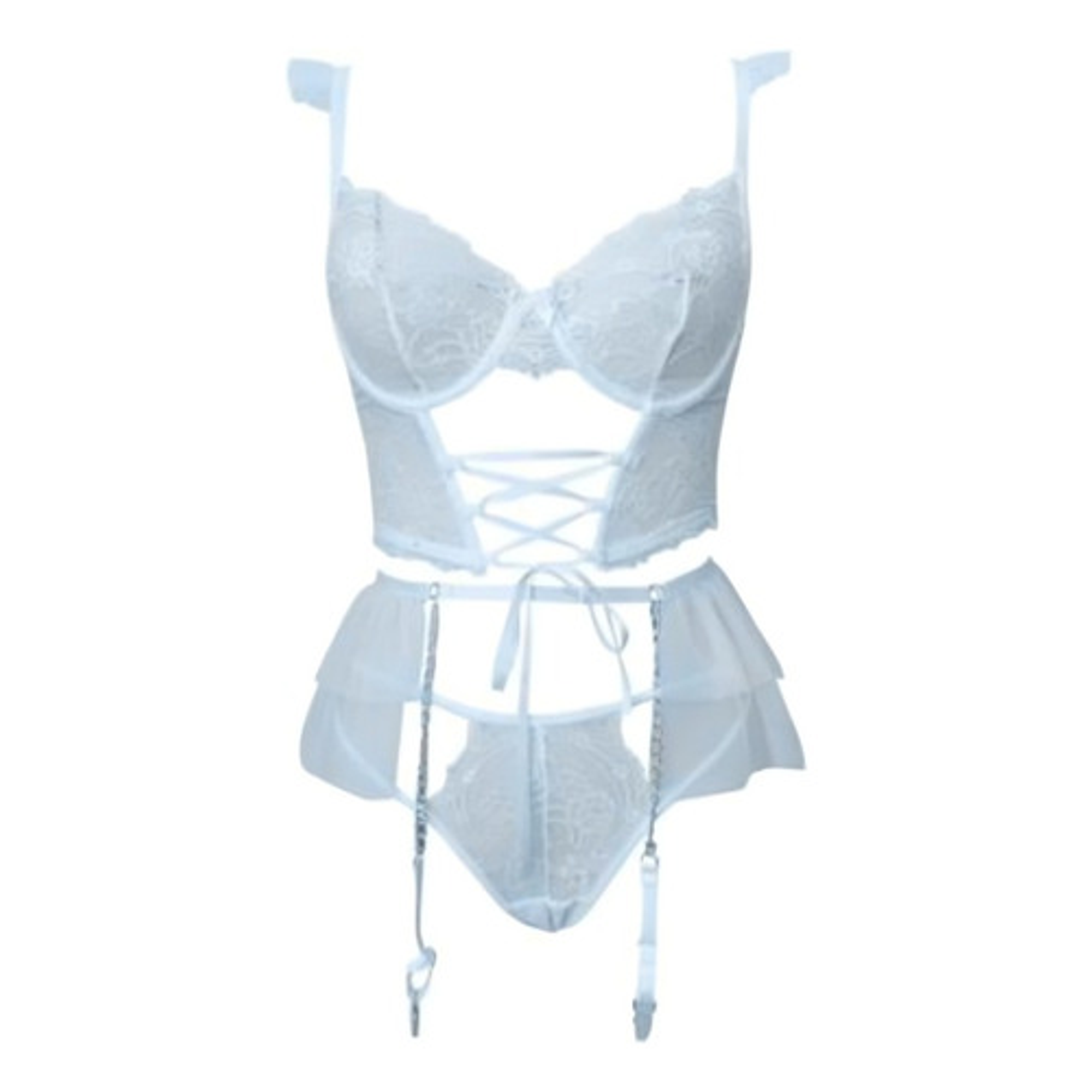 Conjunto De Lencería Con Encaje Y Cadenas 4