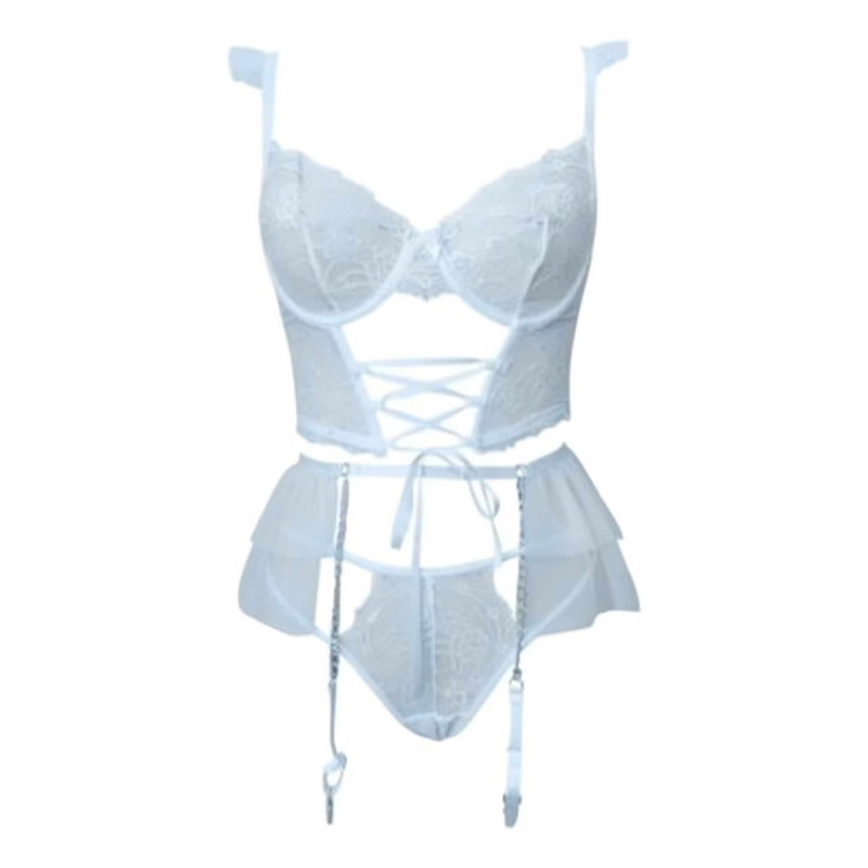 Conjunto De Lencería Con Encaje Y Cadenas 4