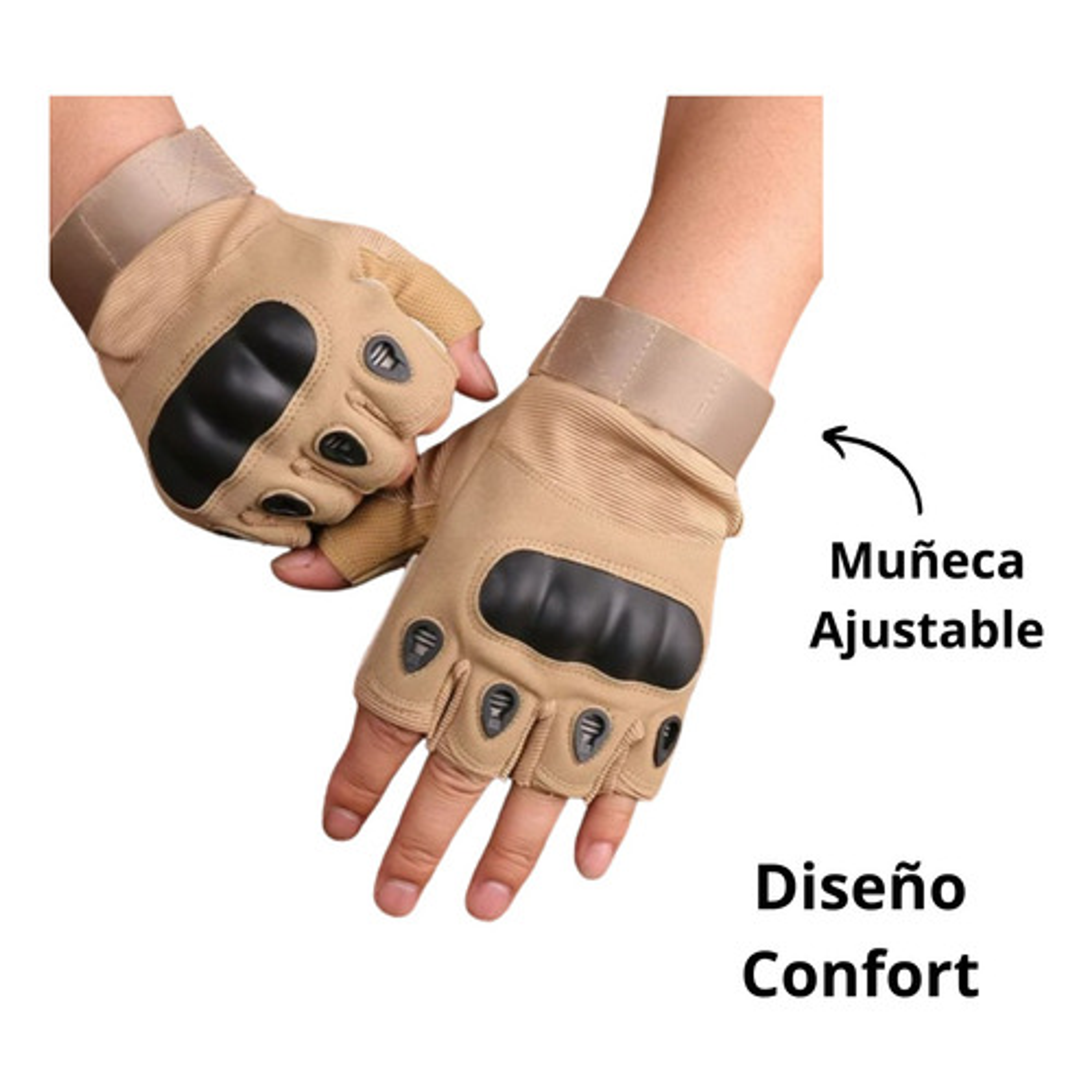 Guantes Tácticos De Medio Dedo Para Moto Y Exterior  2