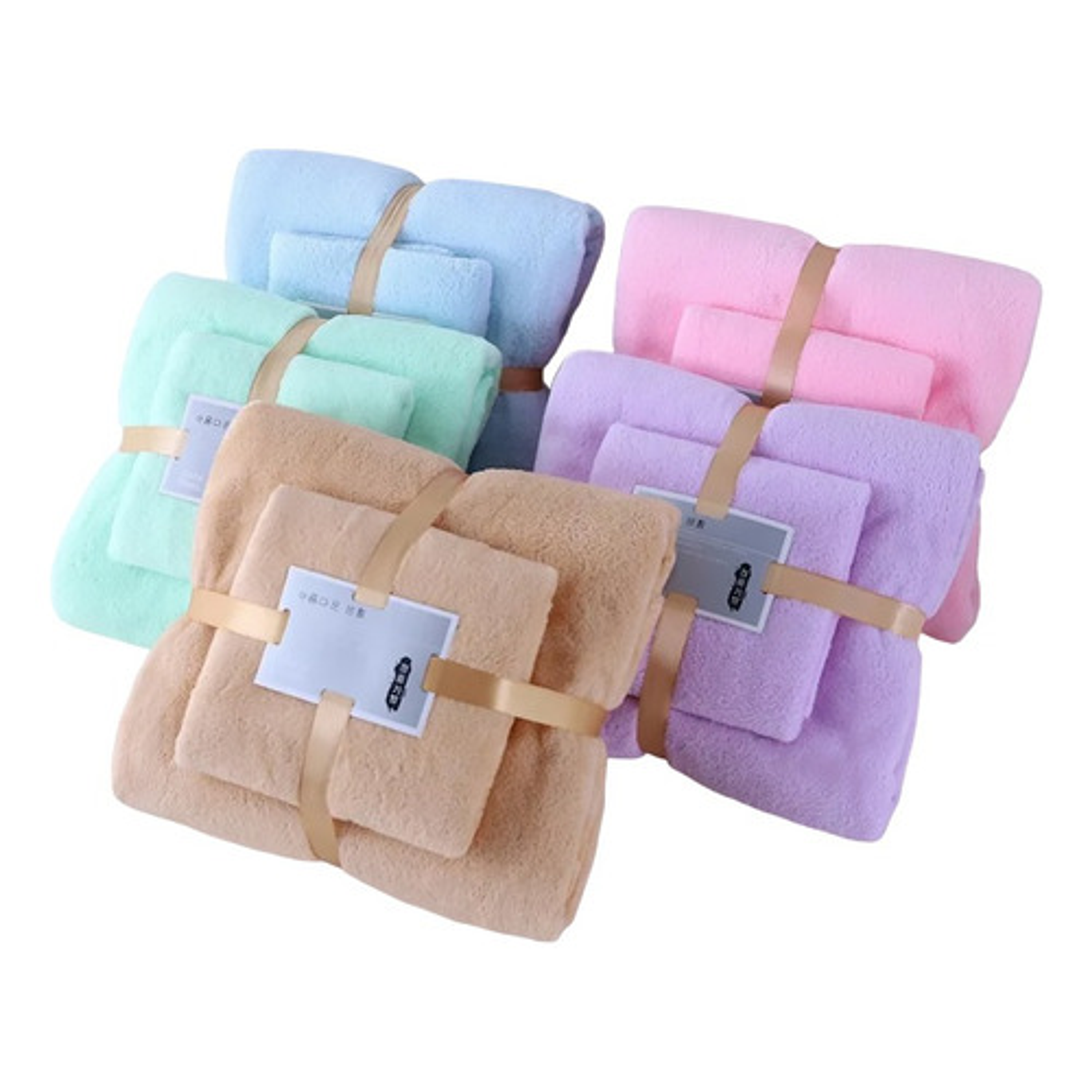 Pack 2 Toallas Microfibra Absorbente Cuerpo Y De Manos 24