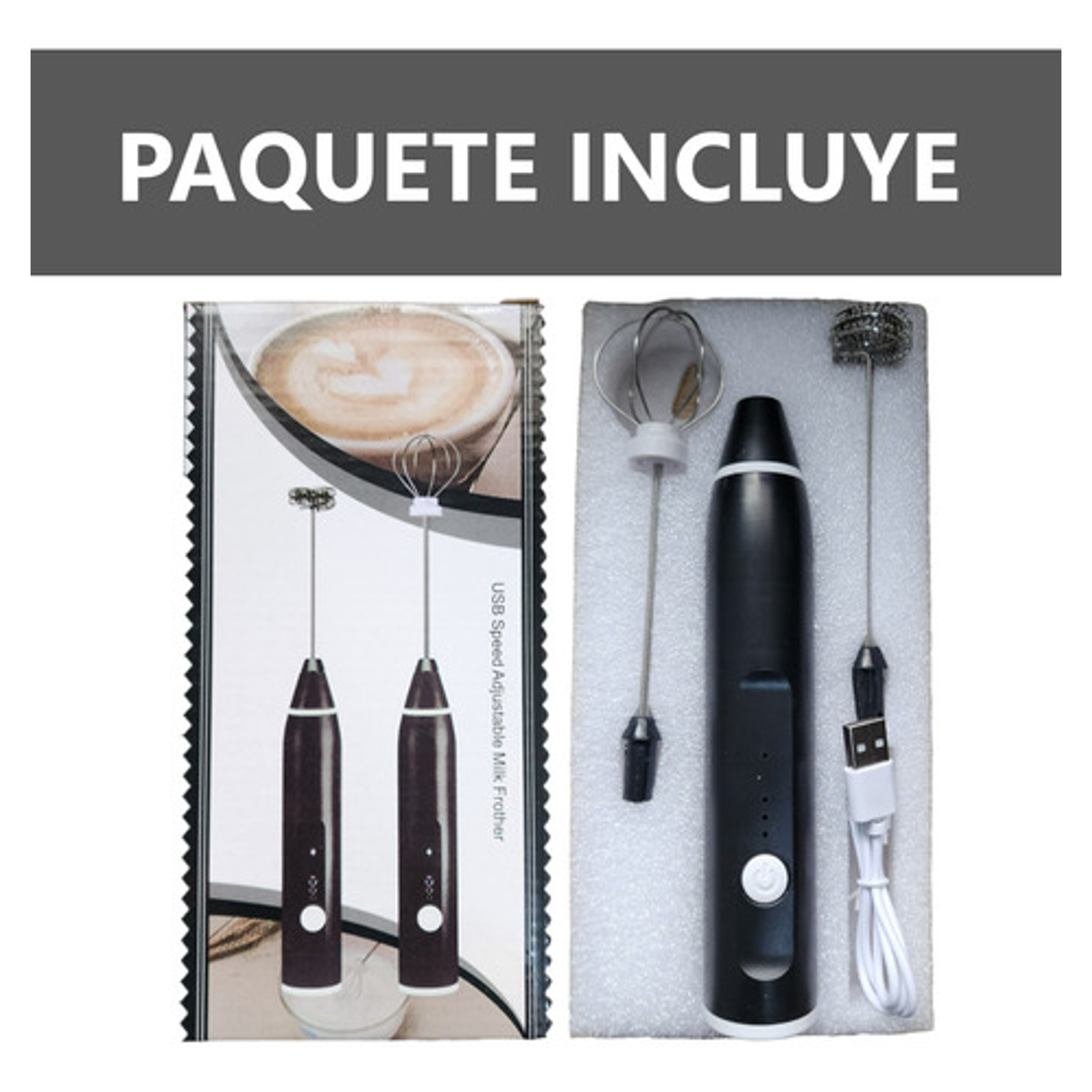 Mini Batidora Espumador De Leche Café Eléctrica Usb 6