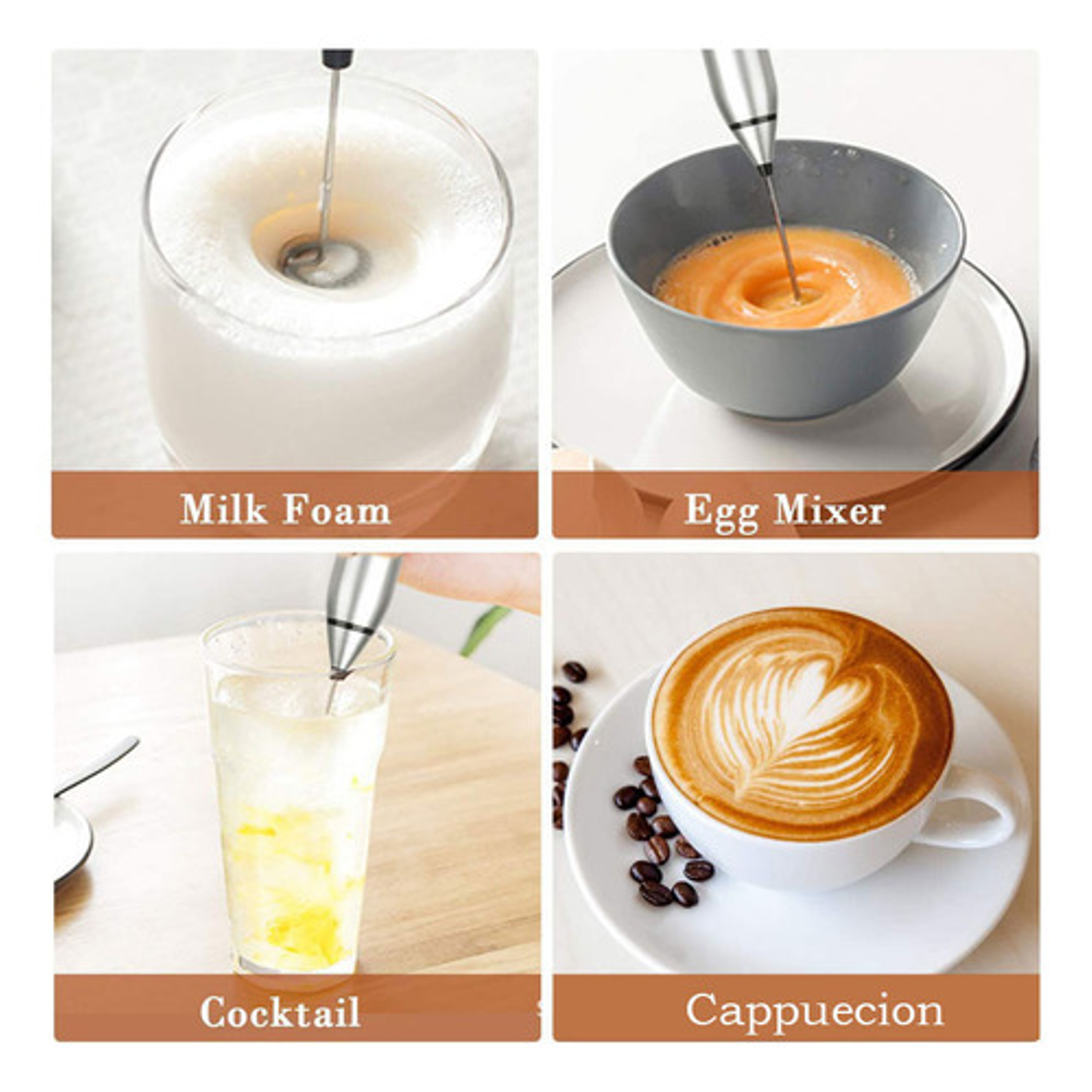 Mini Batidora Espumador De Leche Café Eléctrica Usb 12