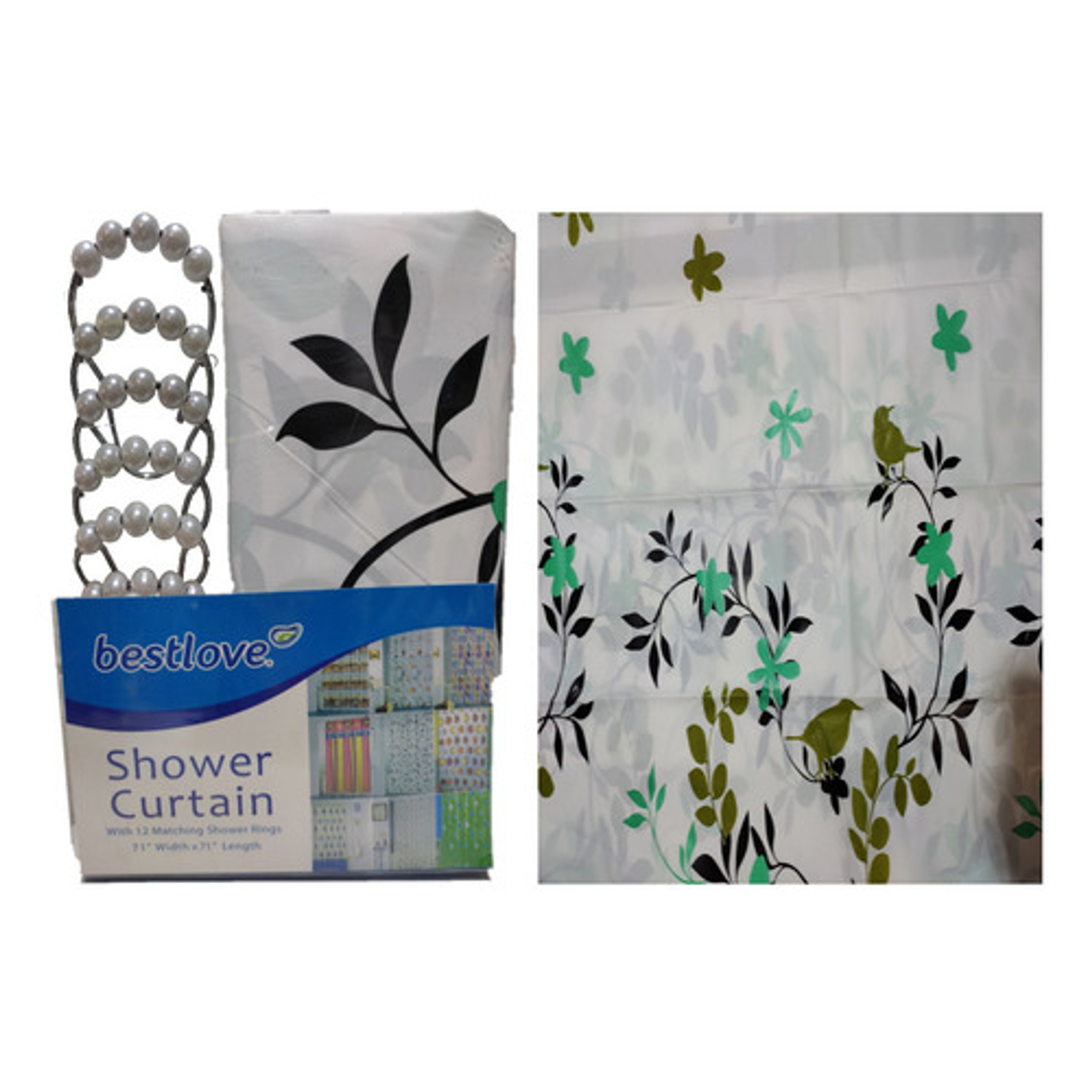 Cortinas De Ducha 180x180 Con 12 Ganchos 6