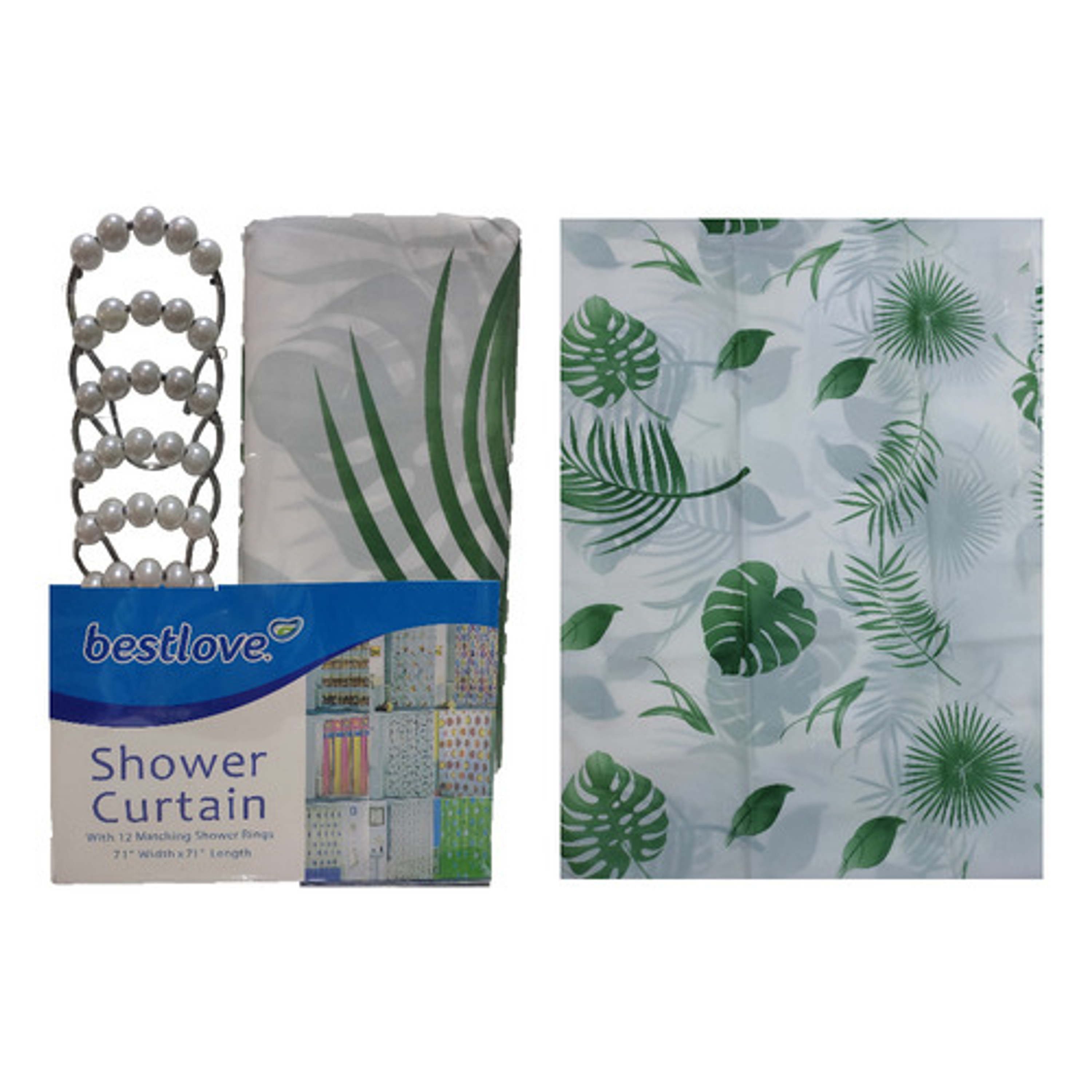 Cortinas De Ducha 180x180 Con 12 Ganchos 12