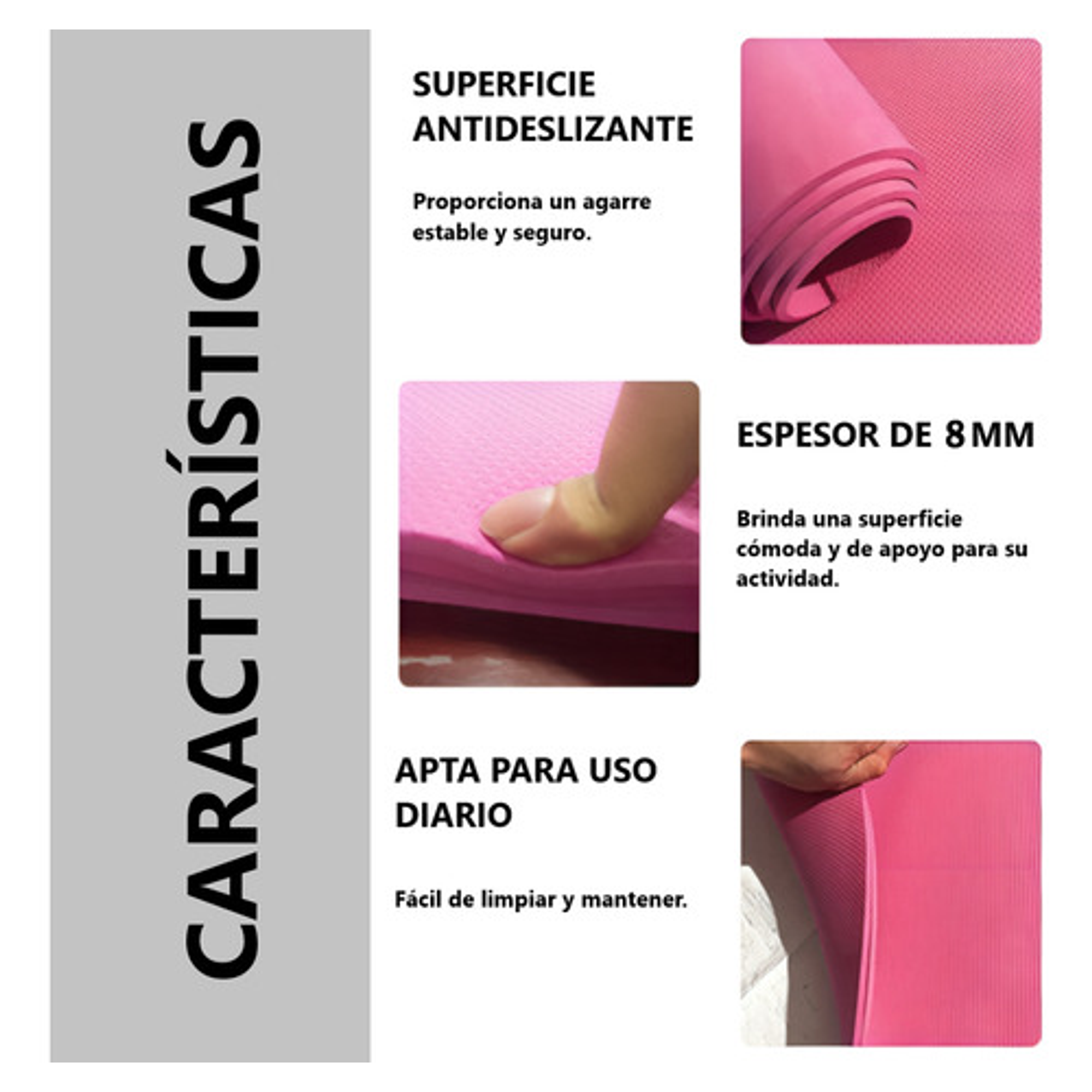 Mat Tapete Para Yoga Pilates Gimnasia De Goma Eva 3