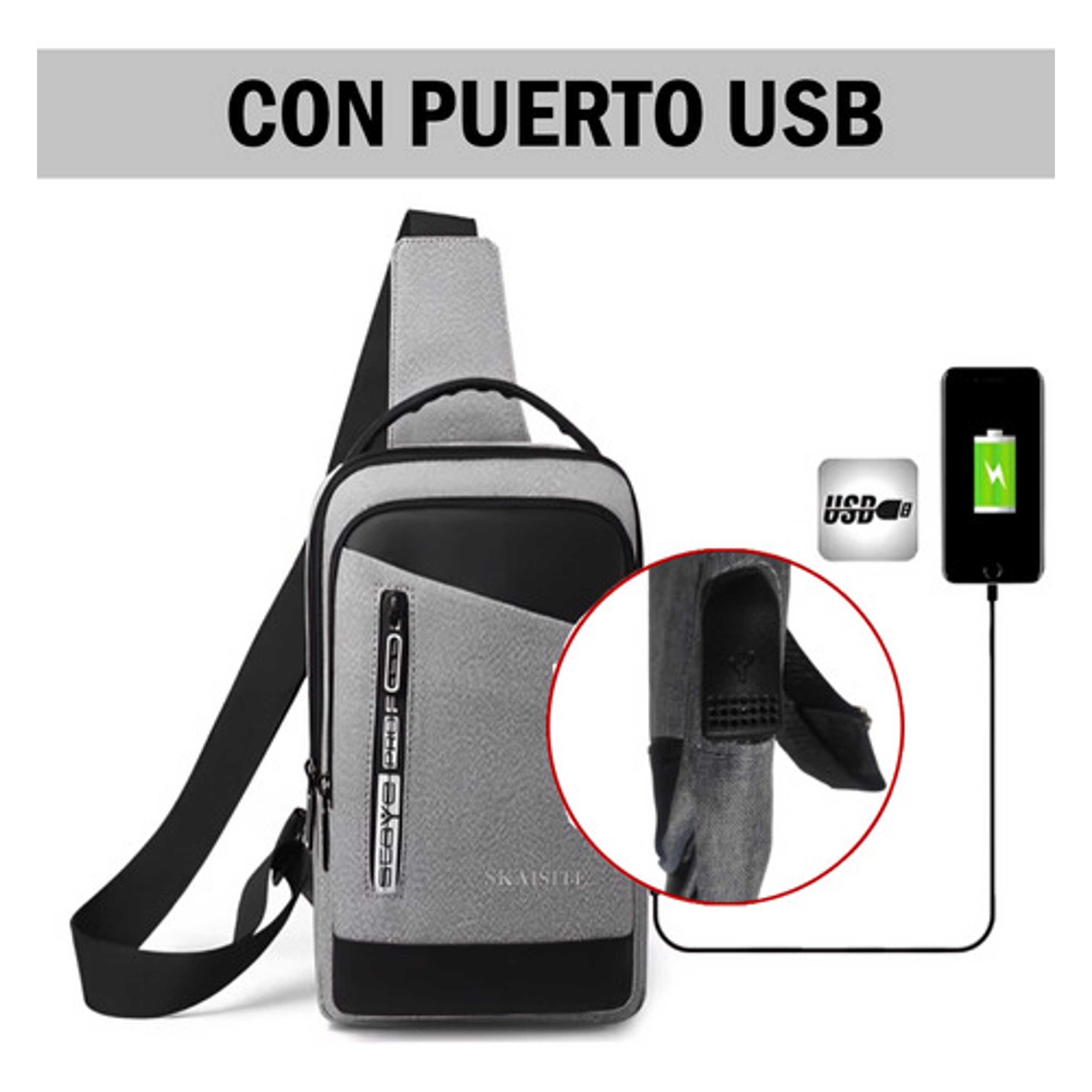 Morral Bandolera Hombre Casual 21