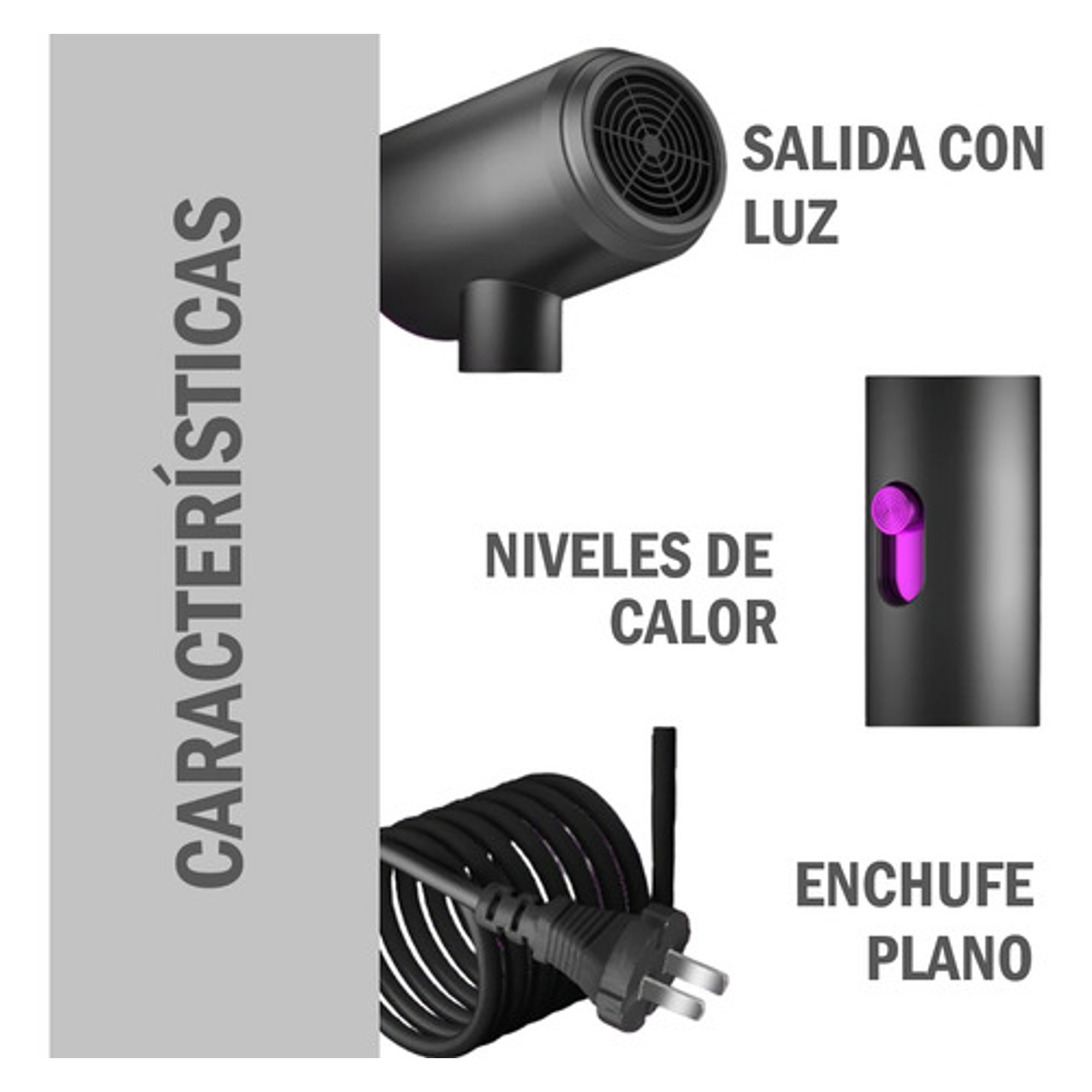 Secadora Potente Cabello 220v 9