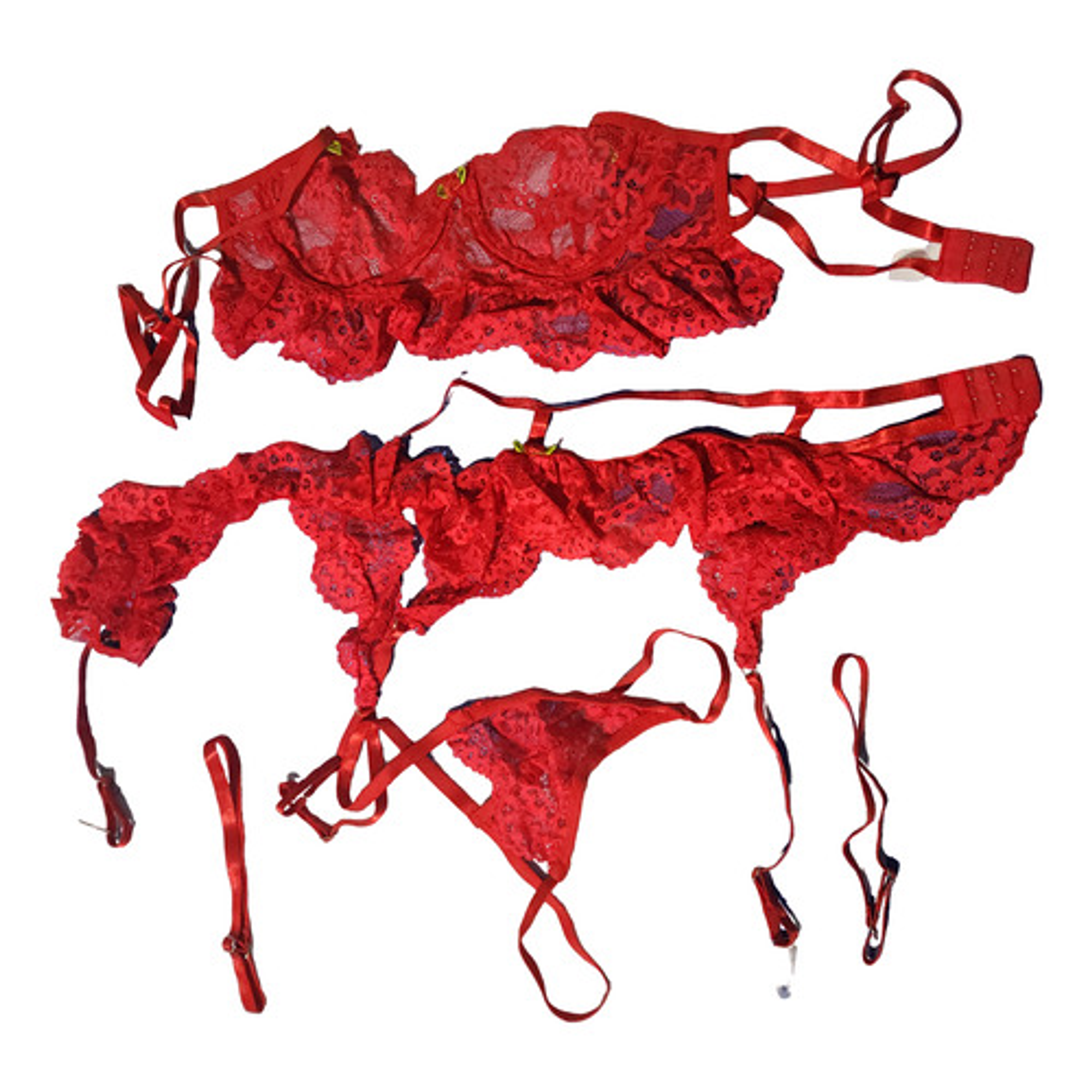 Conjunto Ropa Interior Y Encaje Delicado 6