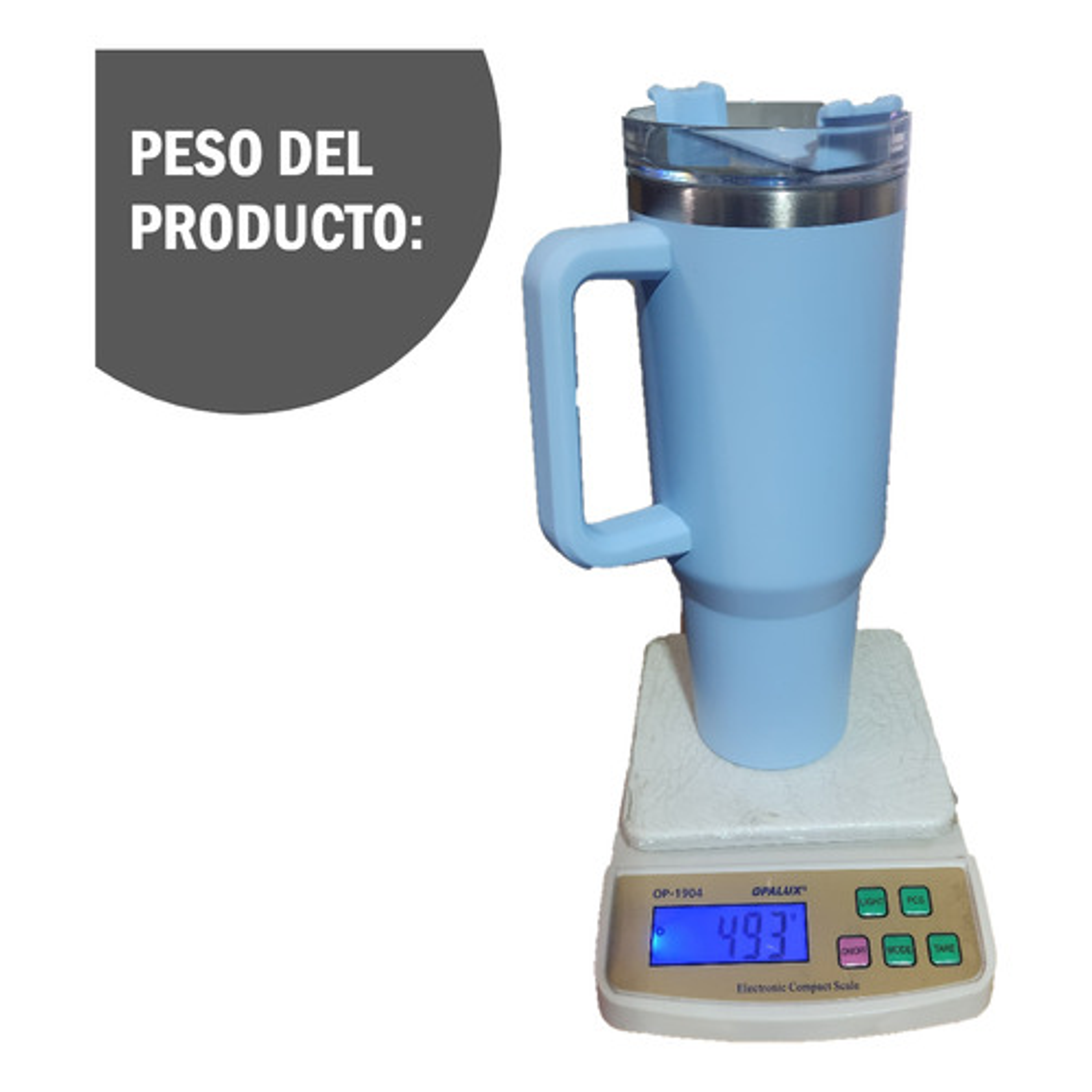 Vaso Tumbler Térmico De 1183ml Acero Inoxidable Con Sorbete 58