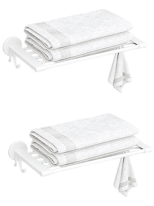 Pack X2 Toallero De Acero Inoxidable Barra De Toalla