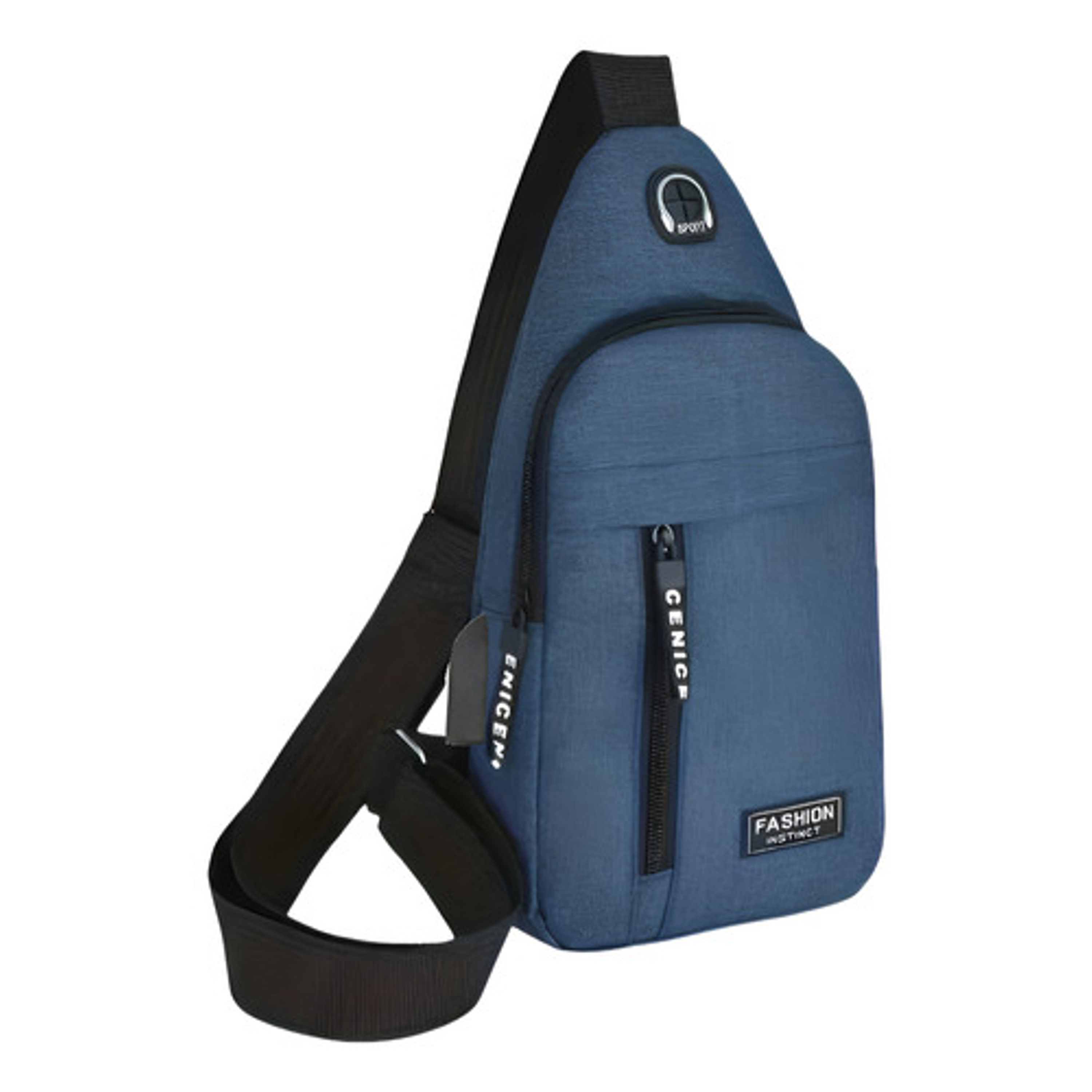 Pechera Mochila Morral Hombre De Nylon Con Puerto Usb 5