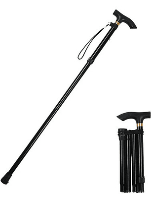 Bastón Ortopédico 5 Niveles Plegable Base De Goma