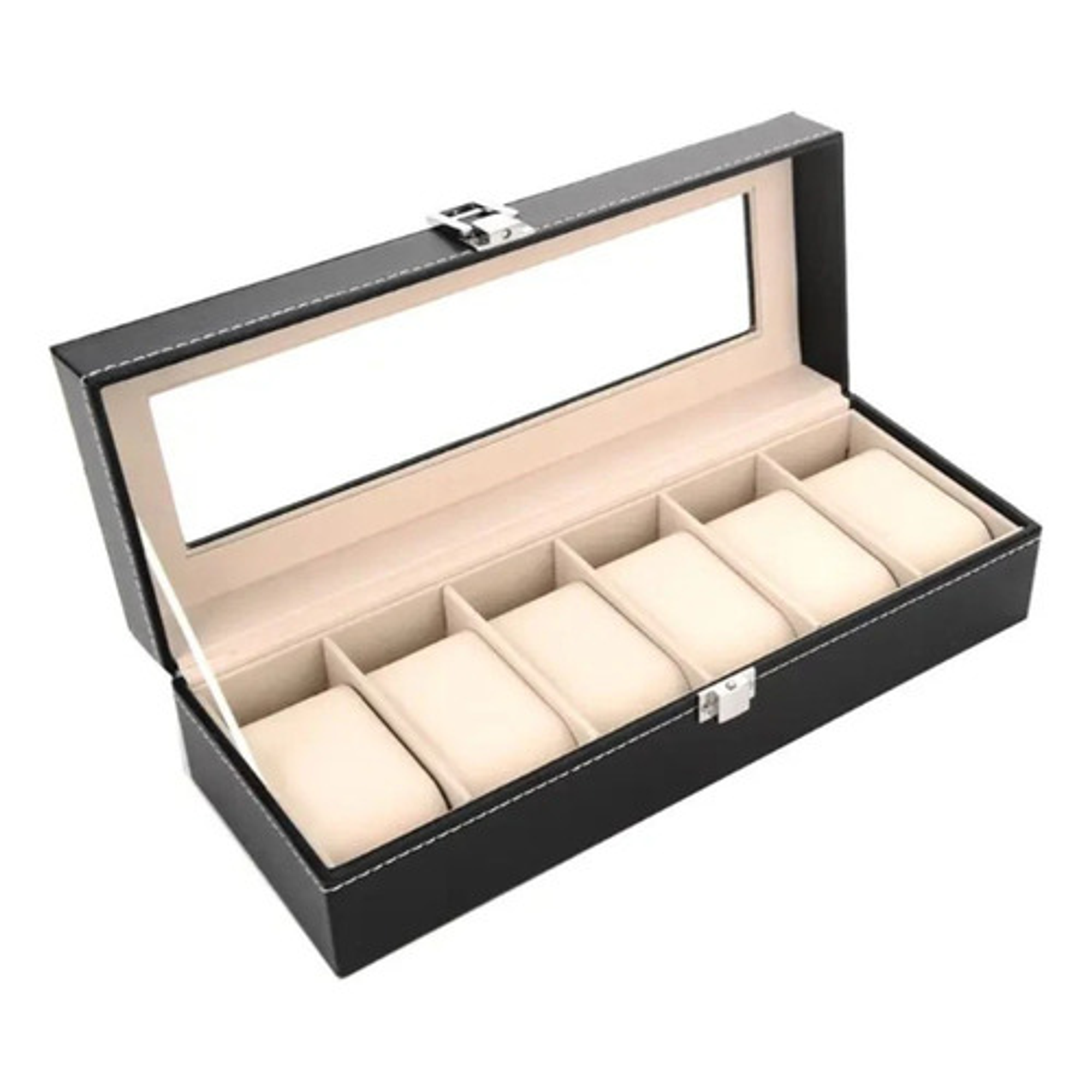 Organizador De 6 Relojes Portareloj Estuche Elegante Unisex 3