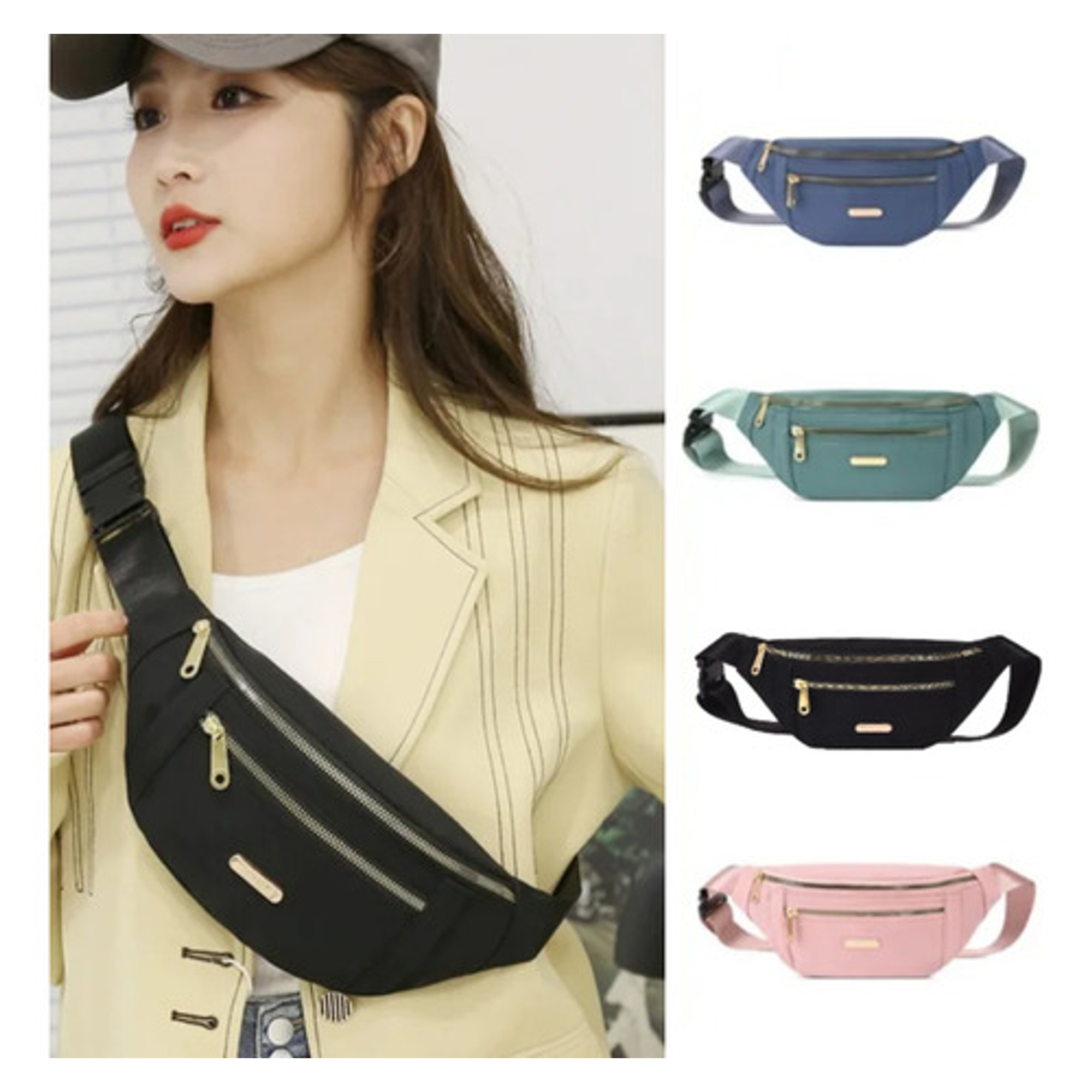 Canguro Para Mujer Con 3 Cierres Y Sujetador 23