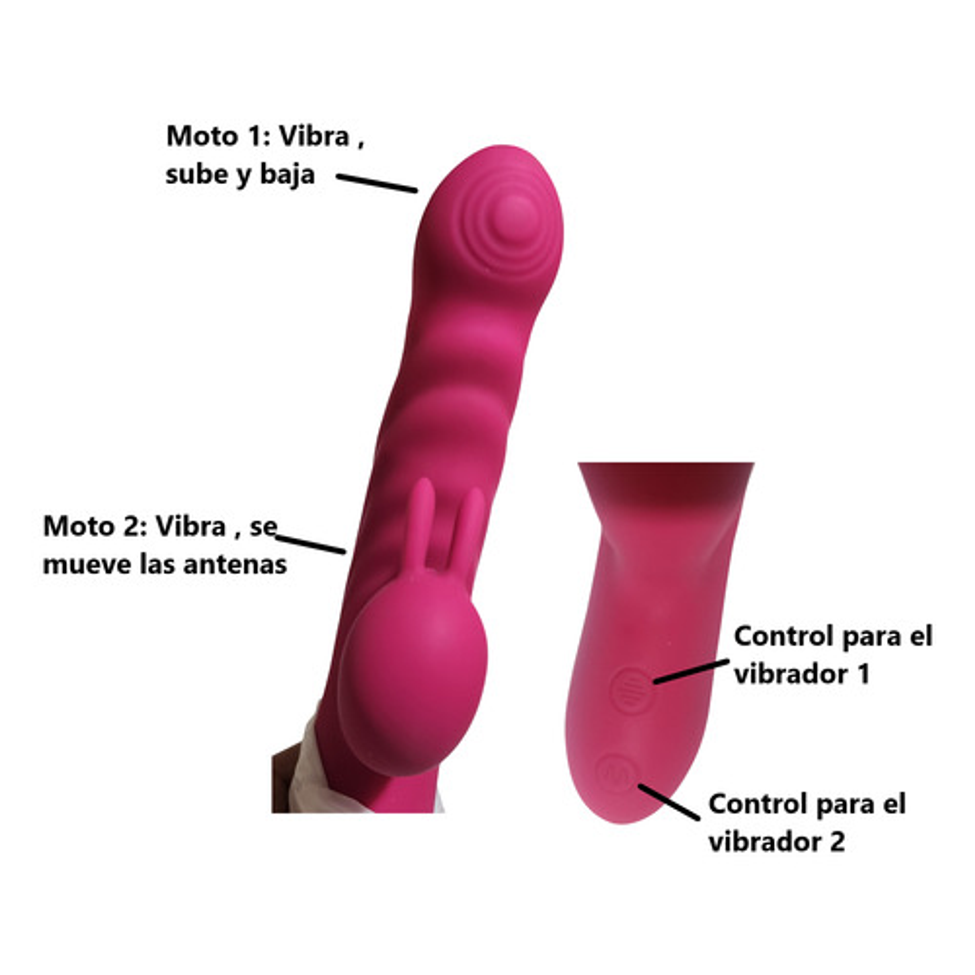 Potente Vibrador De 2 Motores De 22cm X 3cm 3
