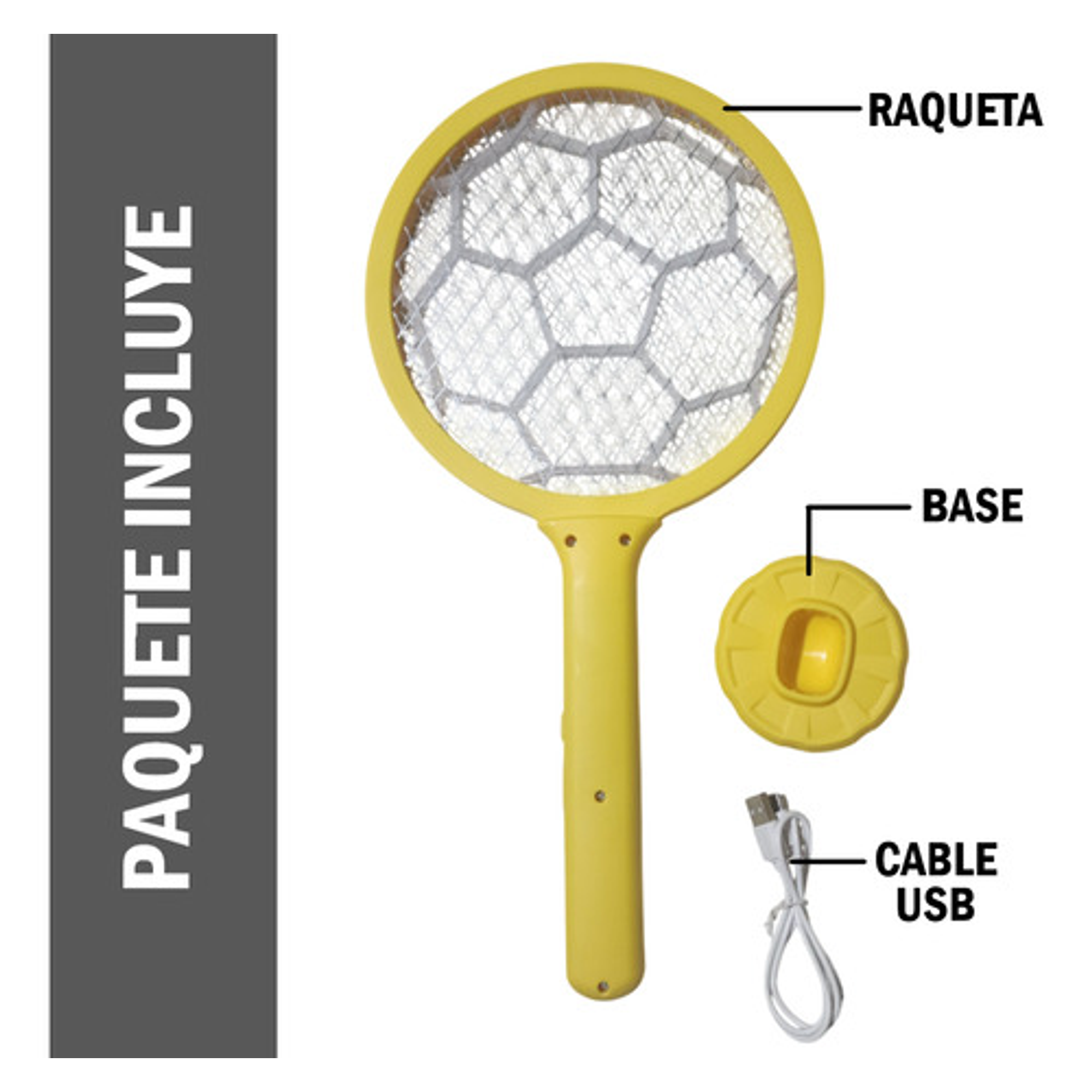 Raqueta Eléctrica Matamoscas Con Luz - 2 Funciones 8