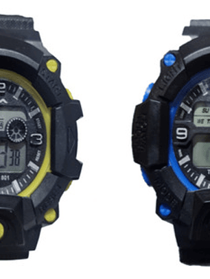 Set 2 Relojes Pulsera Con Luz Cronometro Fecha