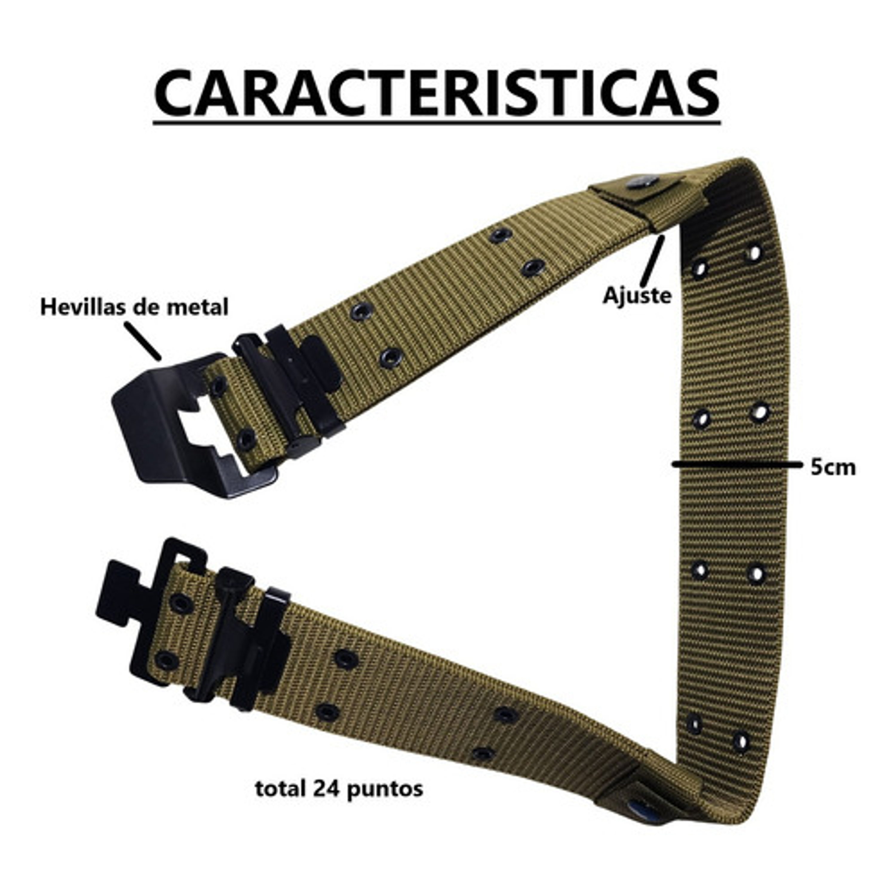 Correa Cinturón Táctico Ajustable 110cm-130cm 9
