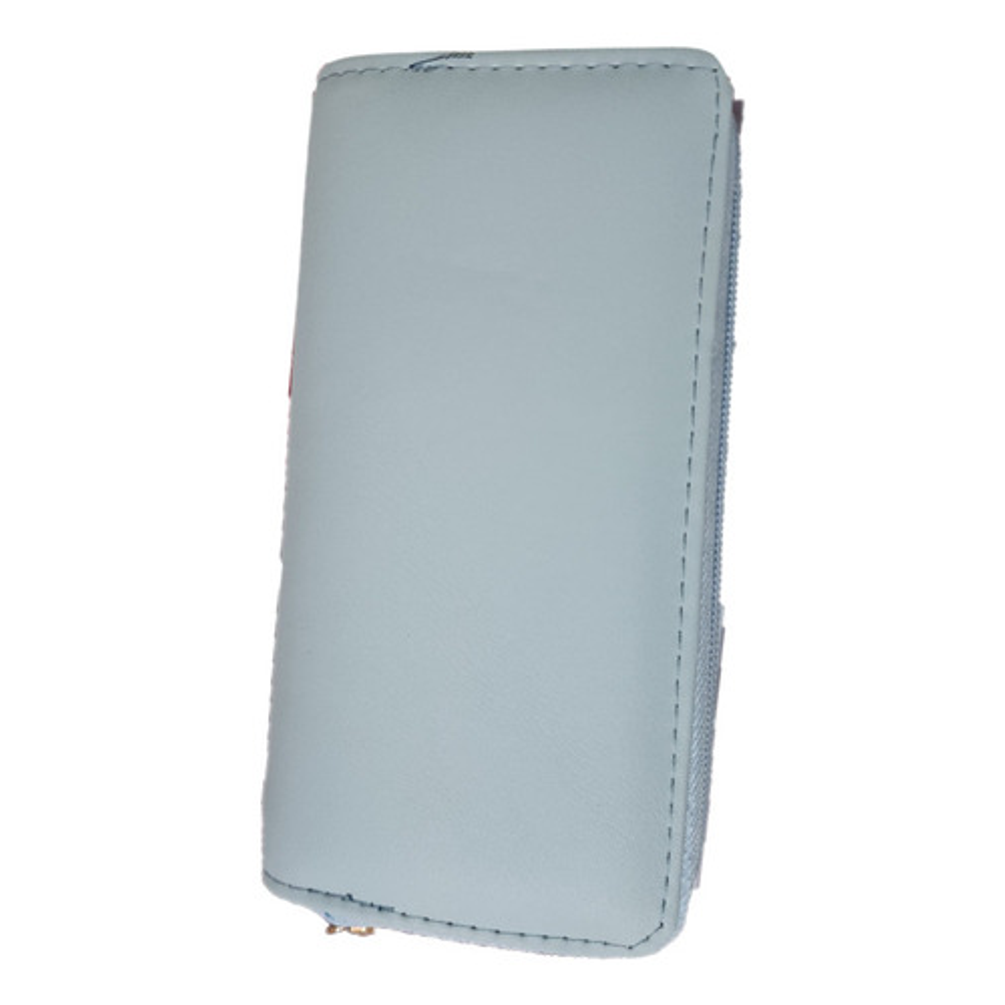 Billetera Cartera De Cuero Sintético Con Doble Cierre Dorado 20