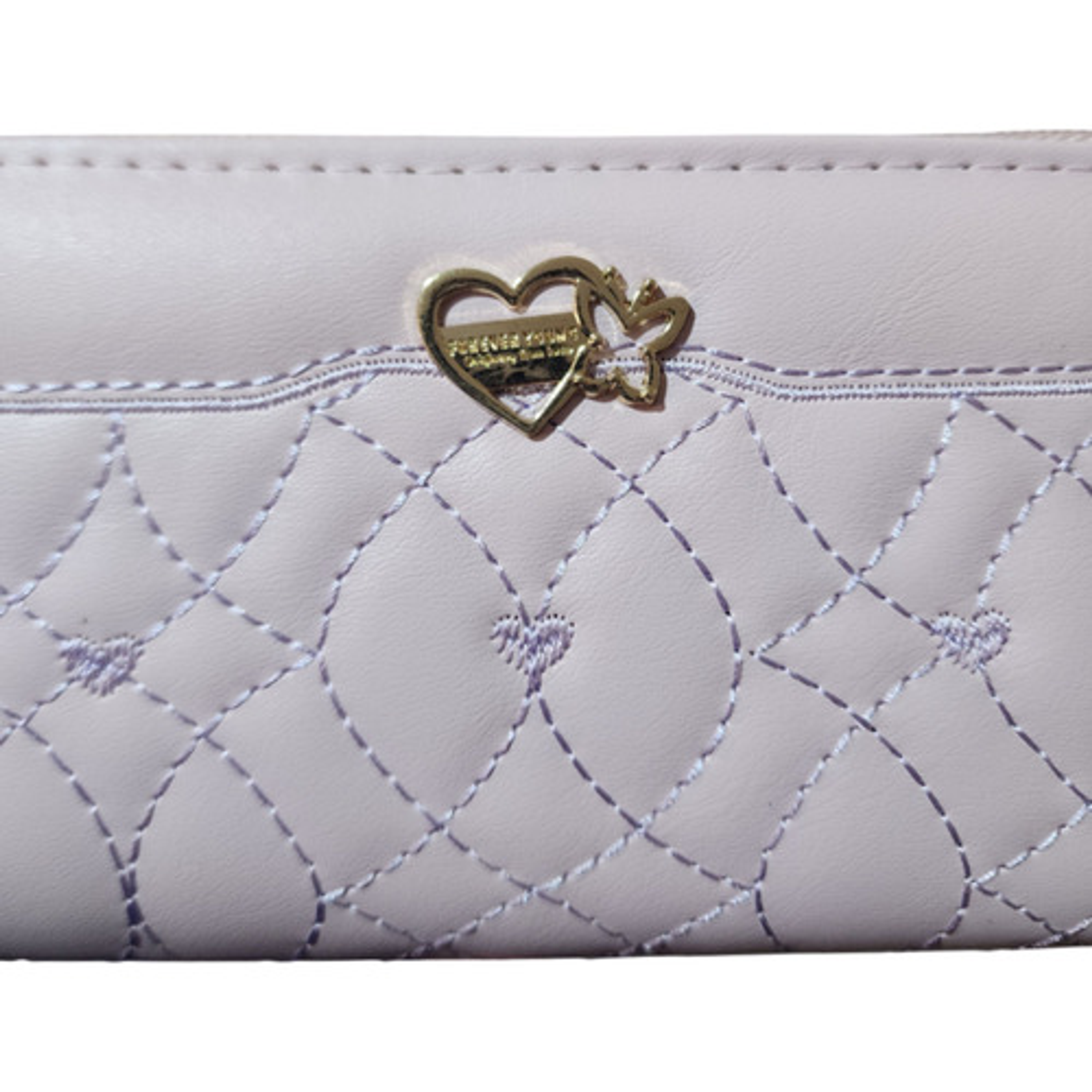 Billetera Cartera De Cuero Sintético Con Doble Cierre Dorado 37