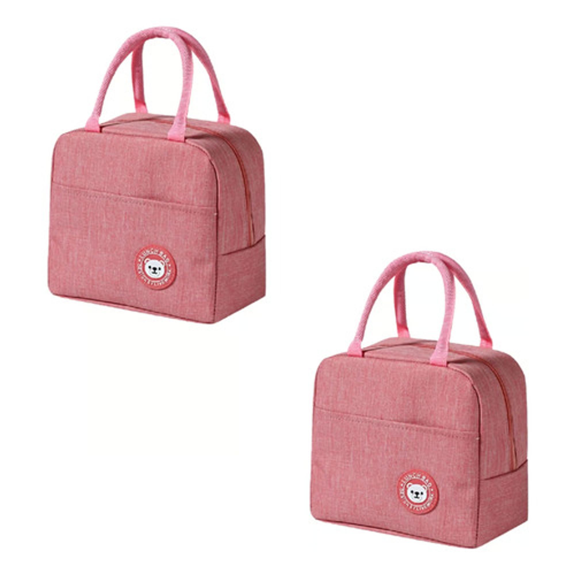 Pack X2 Lonchera Bolso Para Alimentos Con Diseño Liso 5